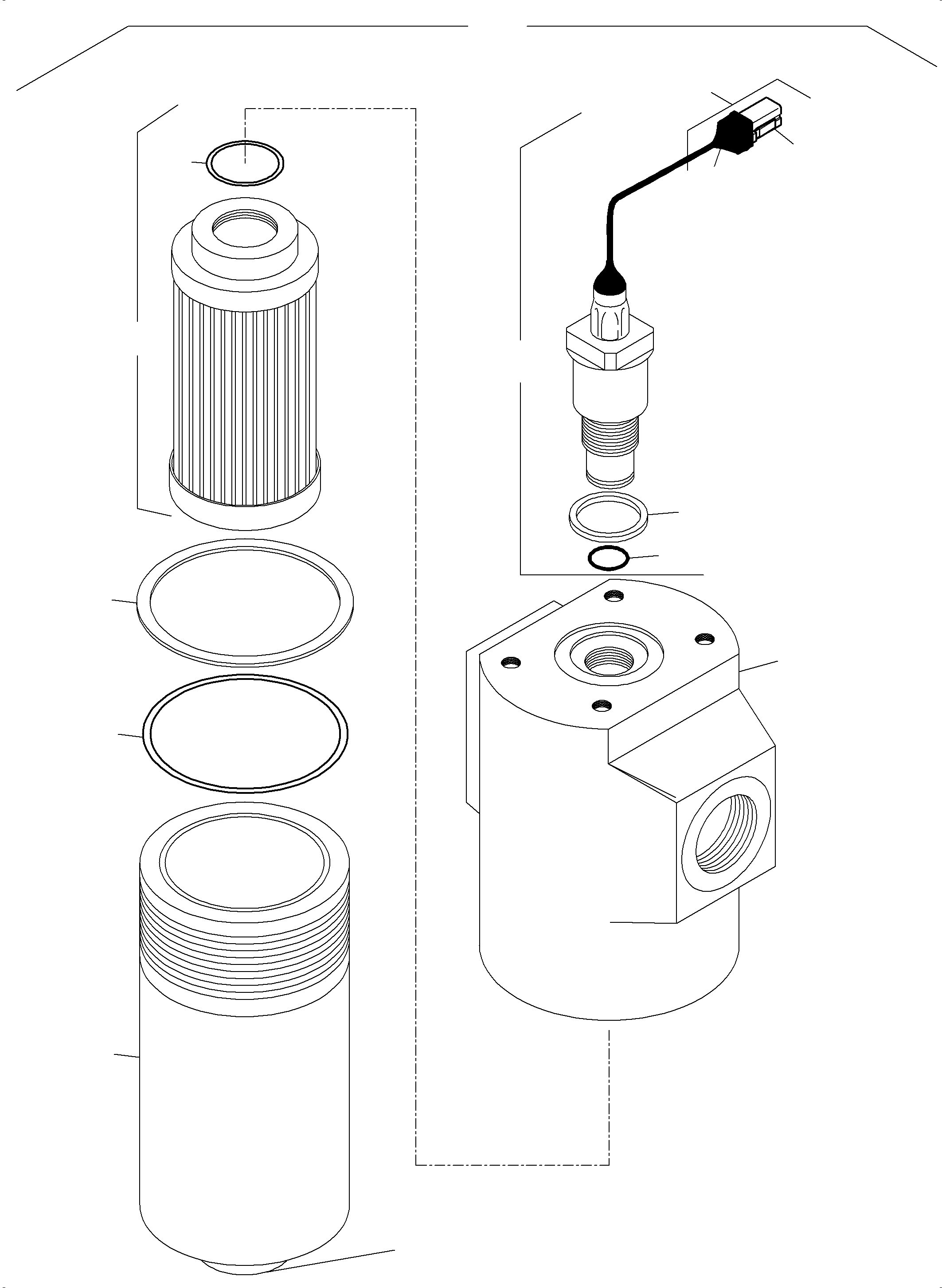 Hydr. filter assy. 951 132 40 KOMATSU