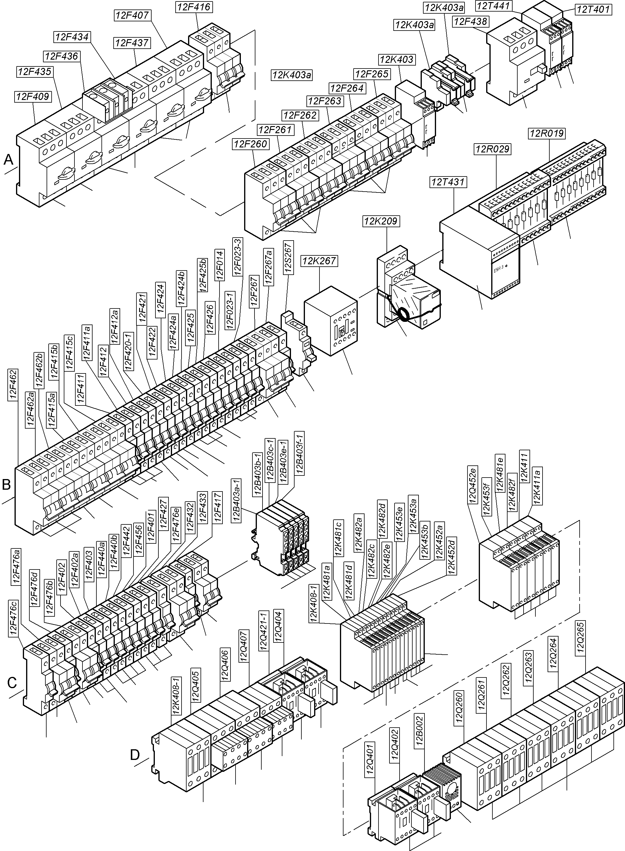 Temperature monitoring relay 799 381 73 KOMATSU