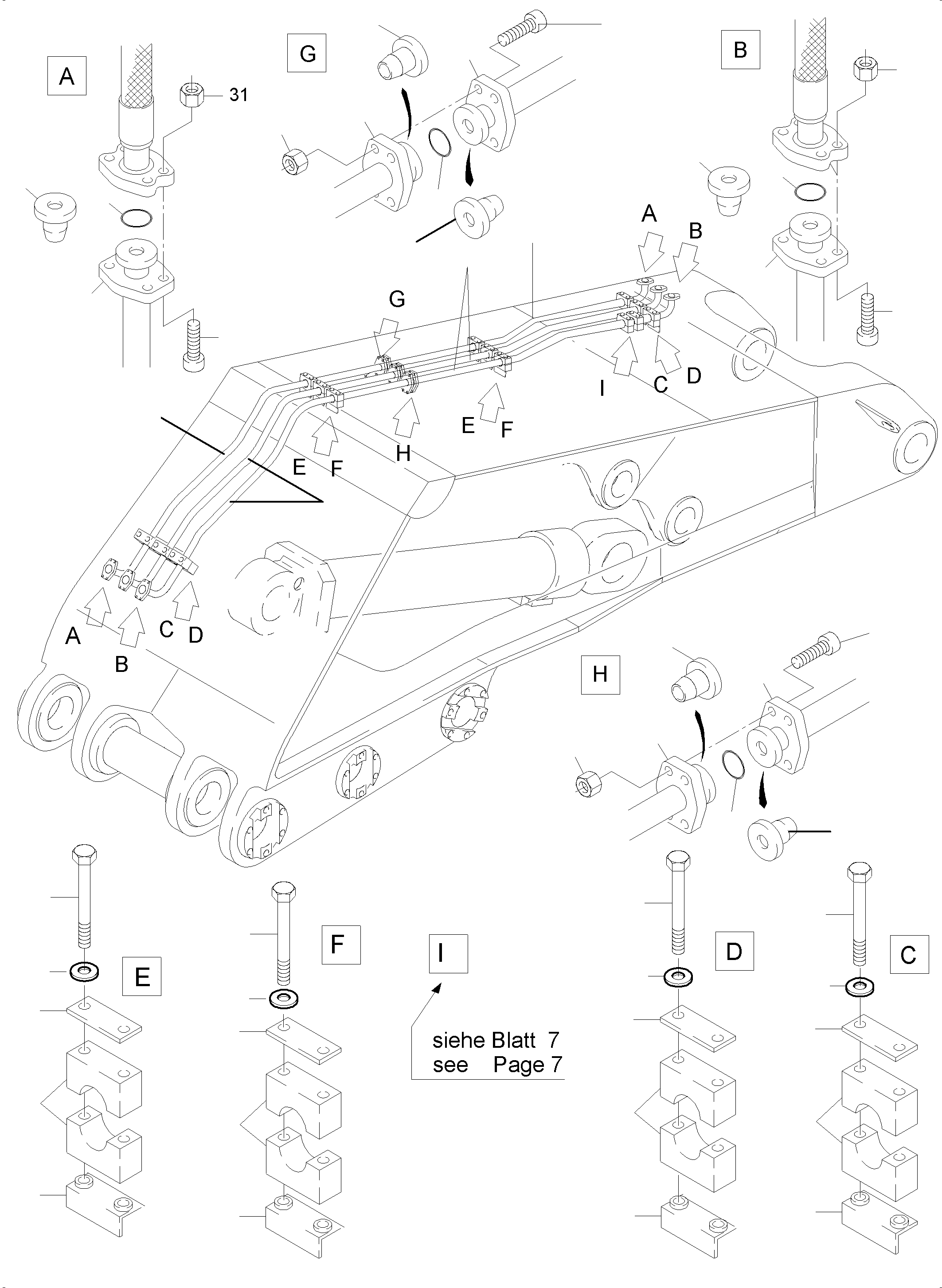 Distribution block assy. 975 216 40 KOMATSU