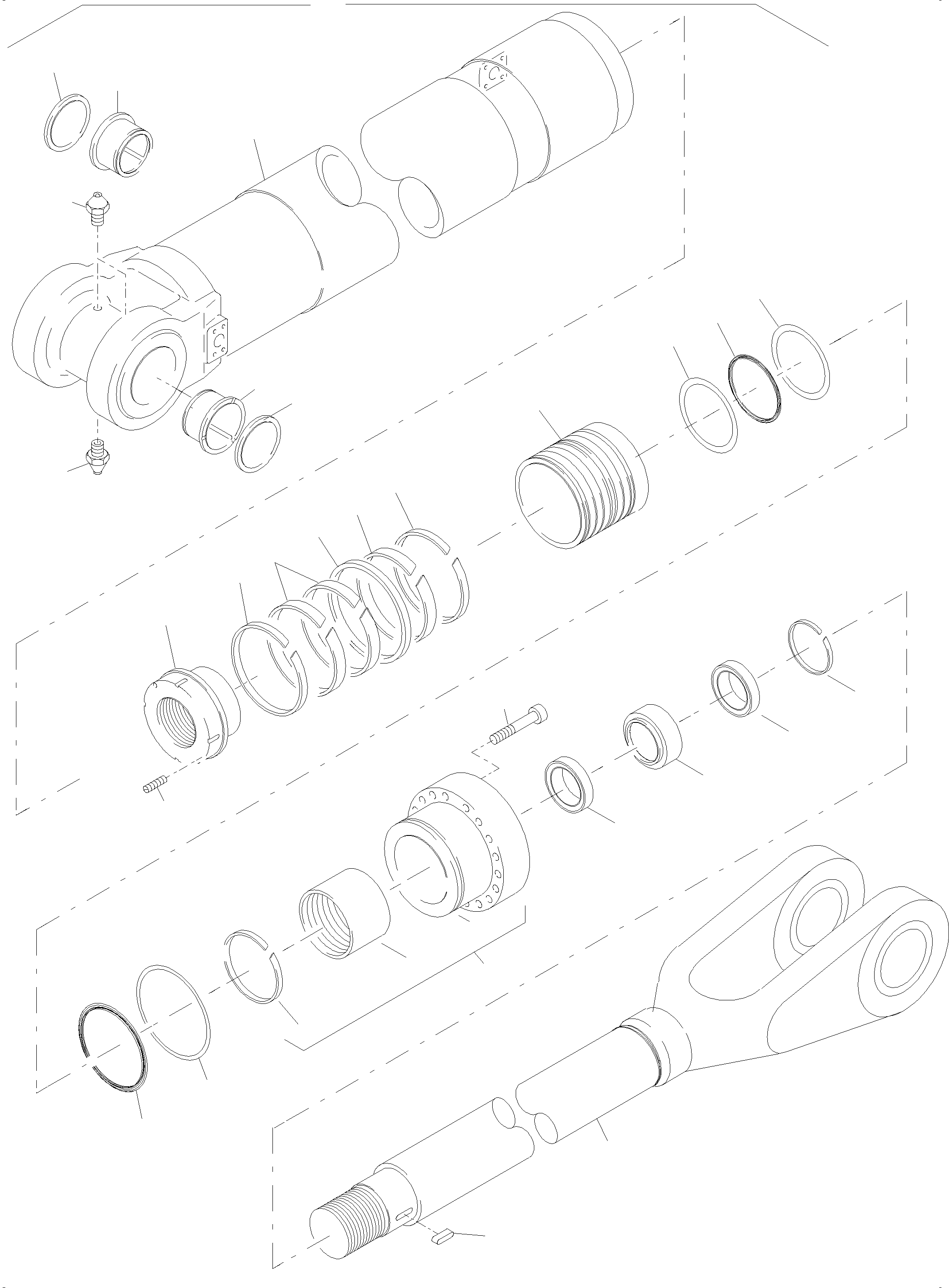 Hydraulic cylinder assy. 973 815 40 KOMATSU