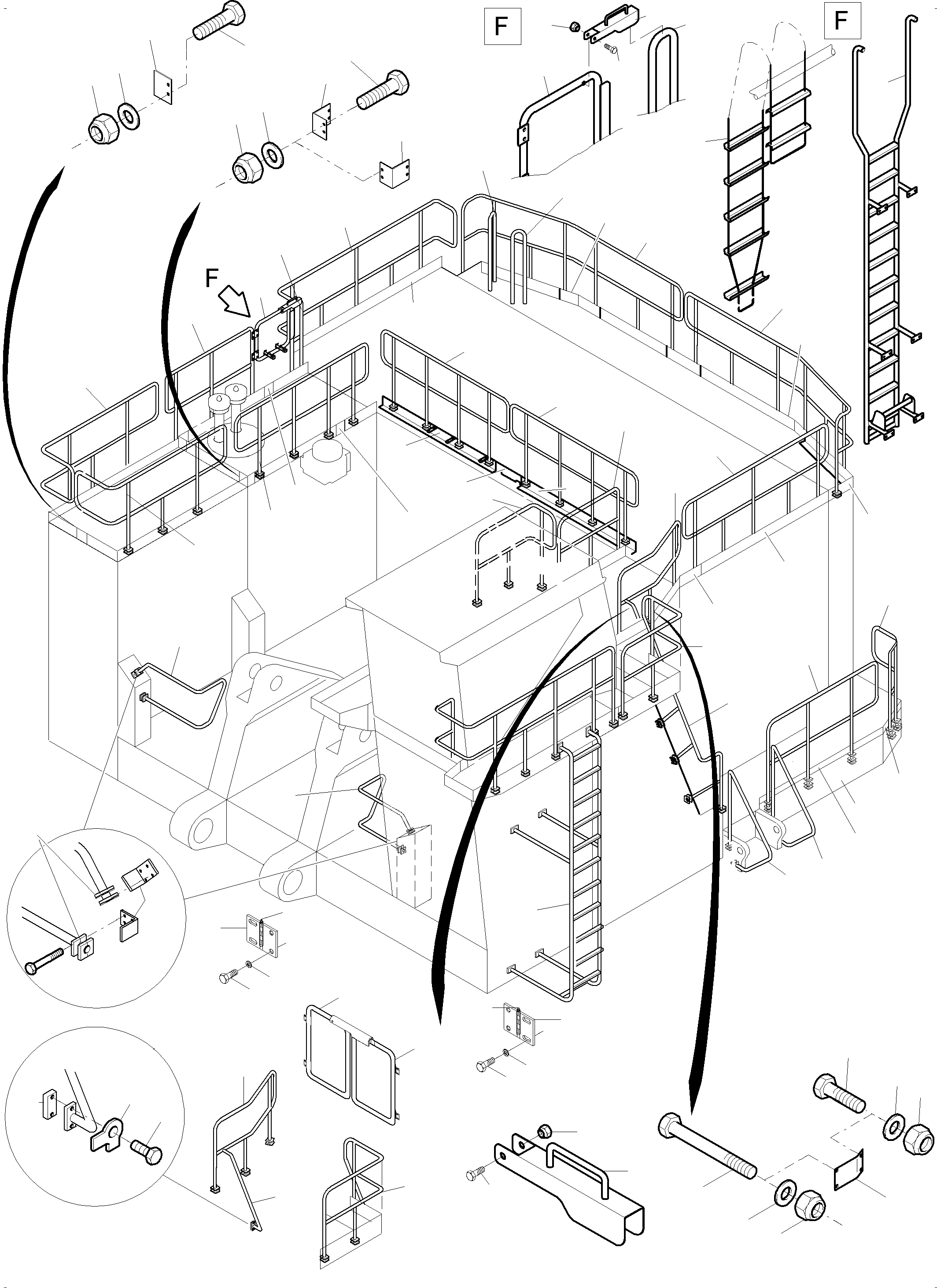 Emergency ladderr.h. 980 401 40 KOMATSU