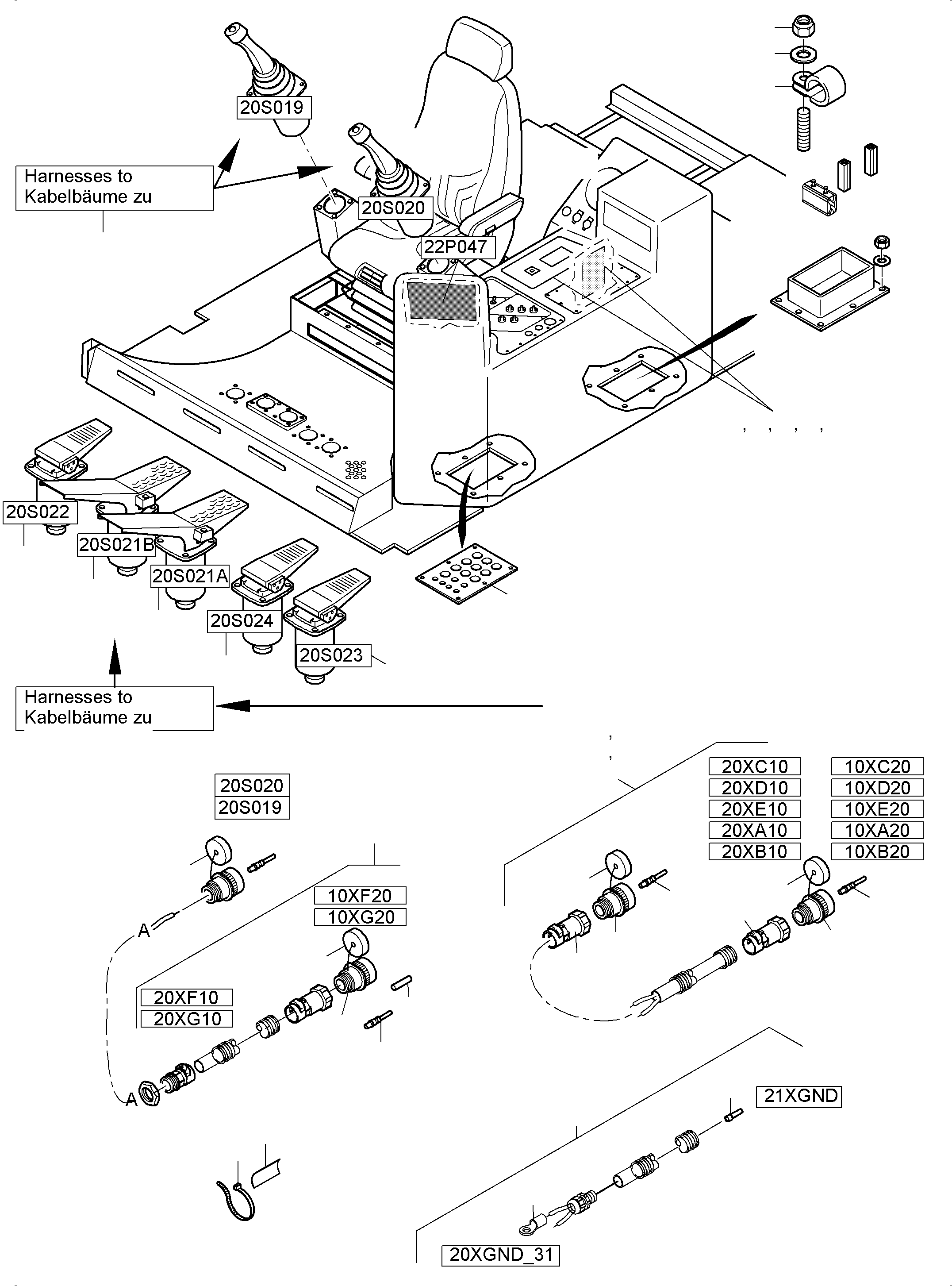 Штырьковый контакт 950 433 40 KOMATSU