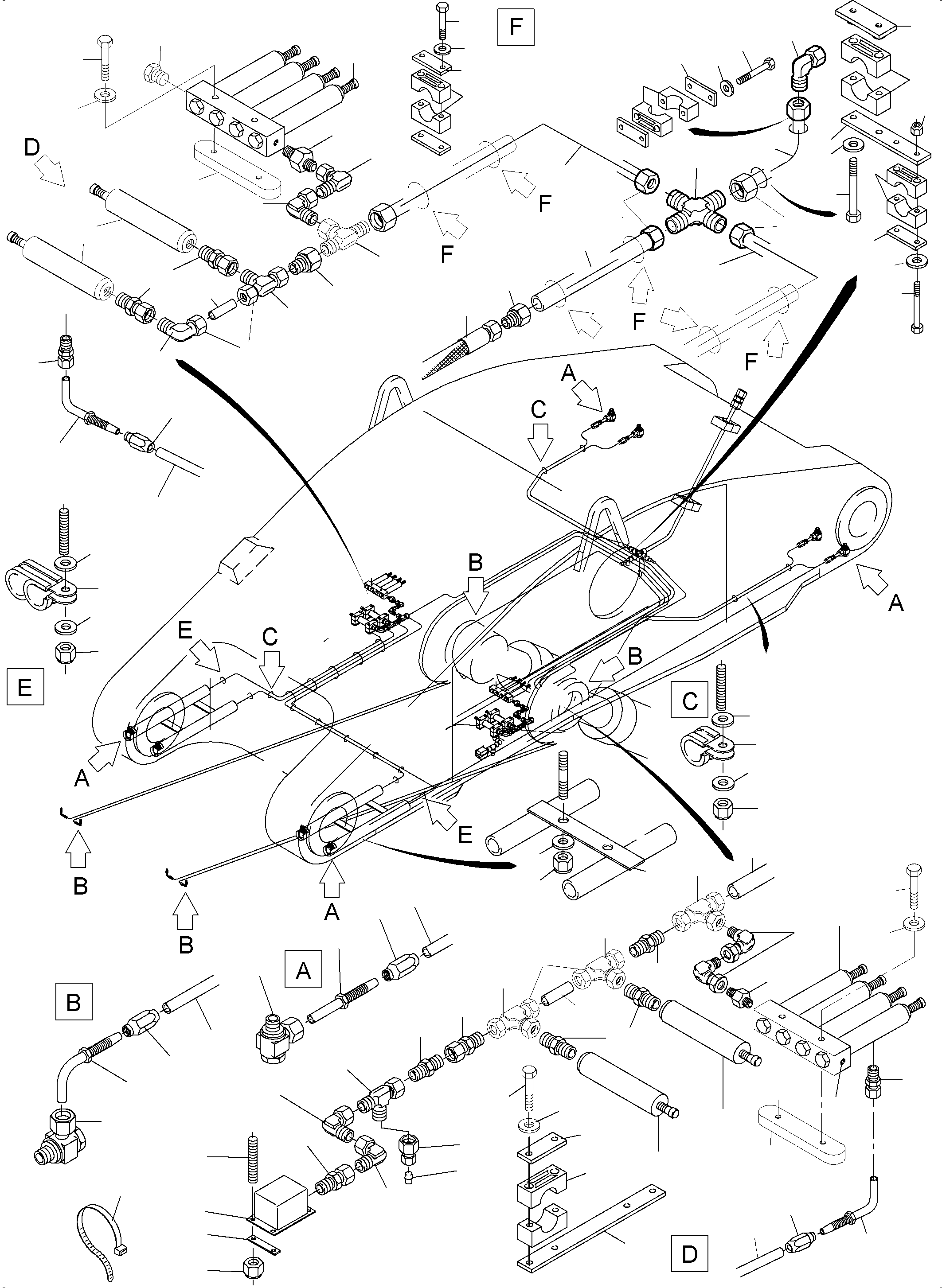 Pipe assy. Ø 16 980 436 40 KOMATSU