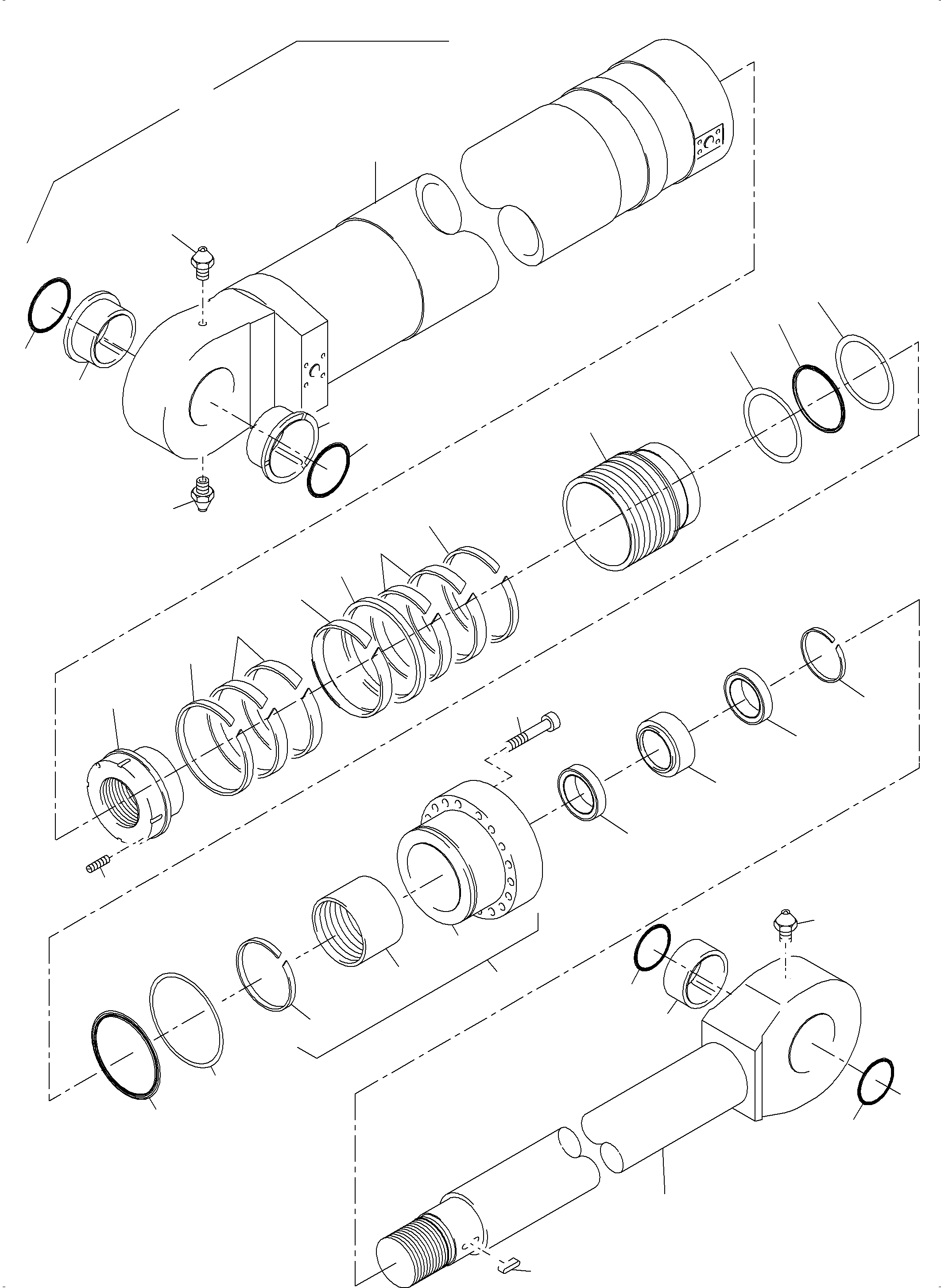 Hydraulic cylinder 990 001 40 KOMATSU
