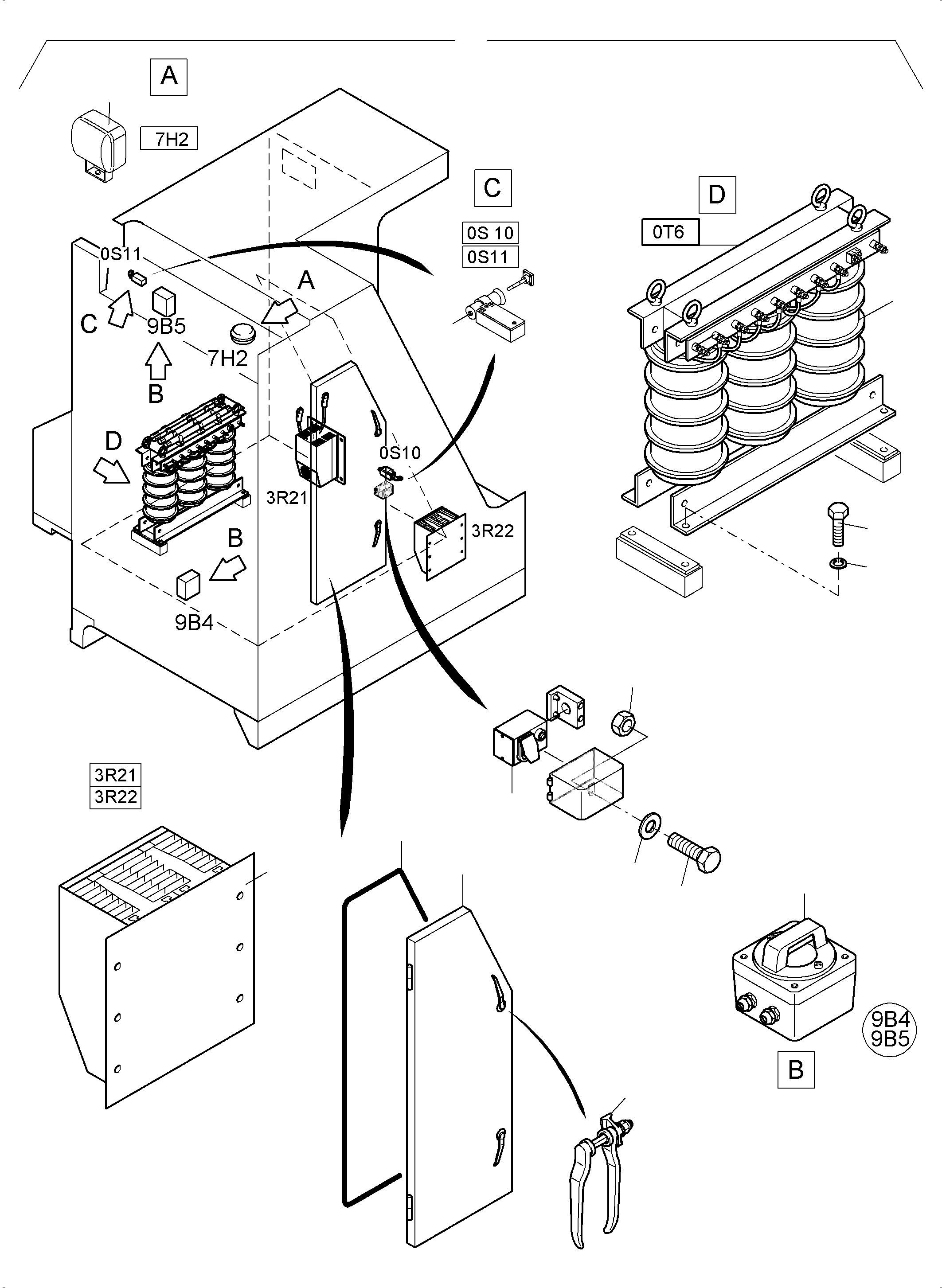 Switch cabinet assy. 978 460 40 KOMATSU
