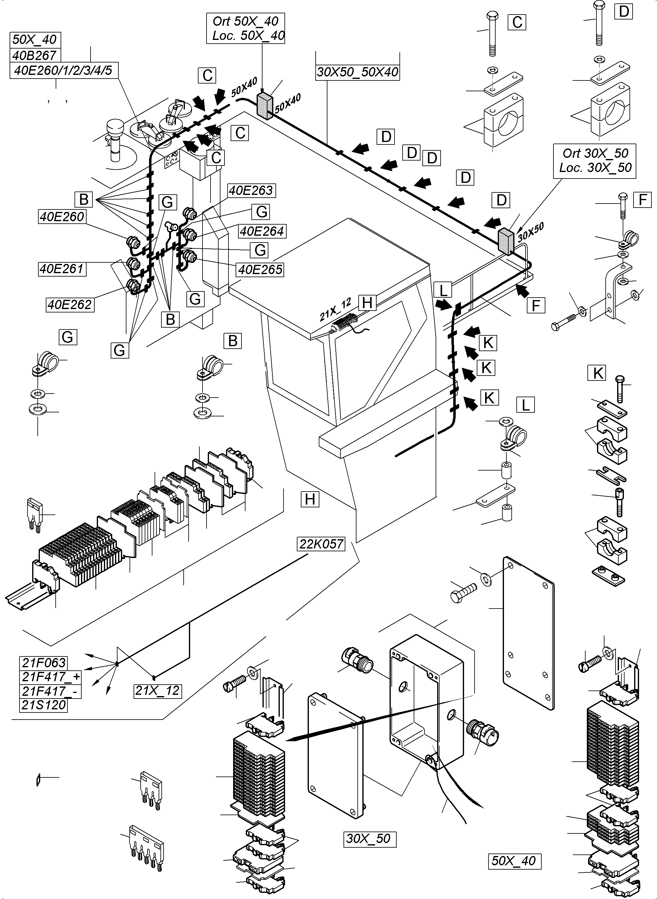 Junction box aux. Heating 962 668 40 KOMATSU