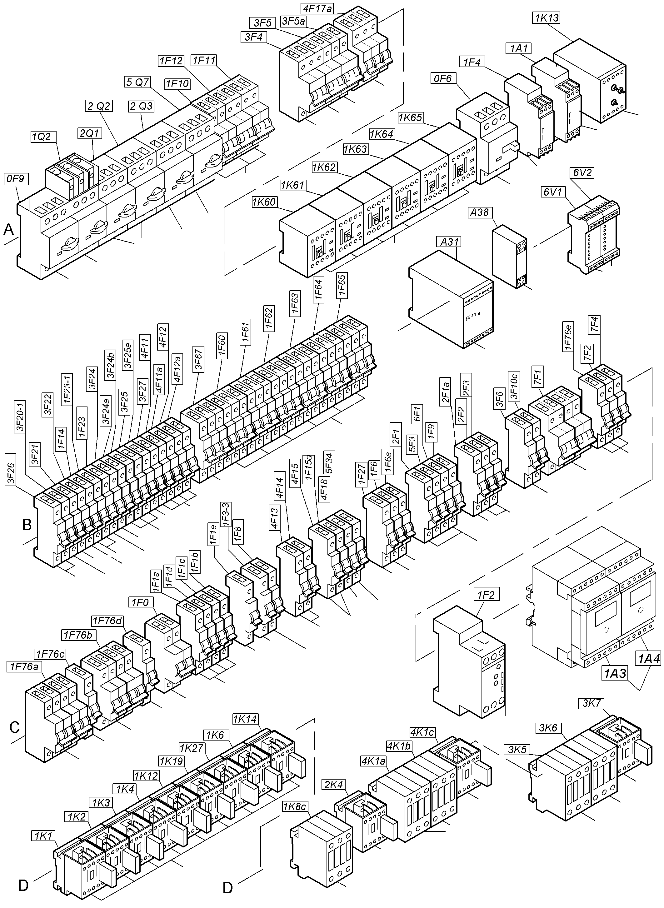 Breaker 63A 1-pol. 799 847 73 KOMATSU
