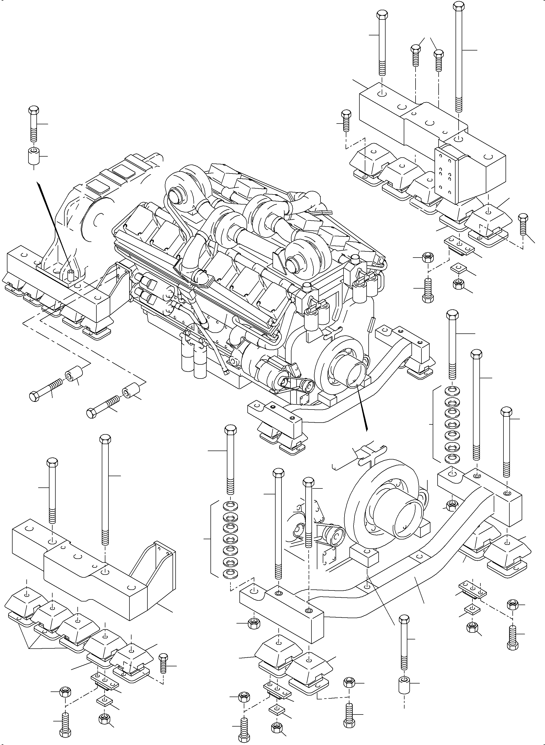 Engine suspension 970 575 40 KOMATSU