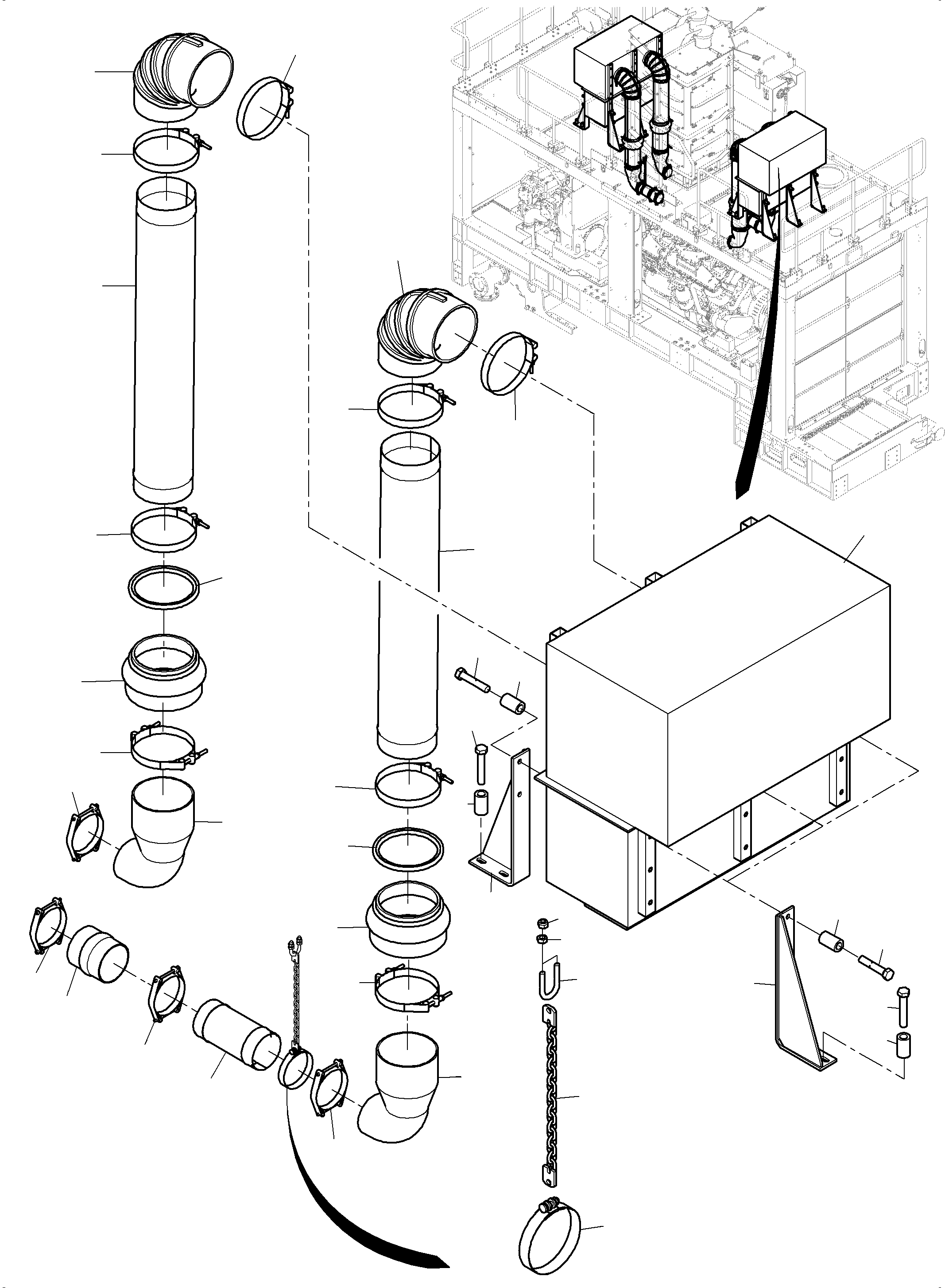 Air intake pipe 980 608 40 KOMATSU