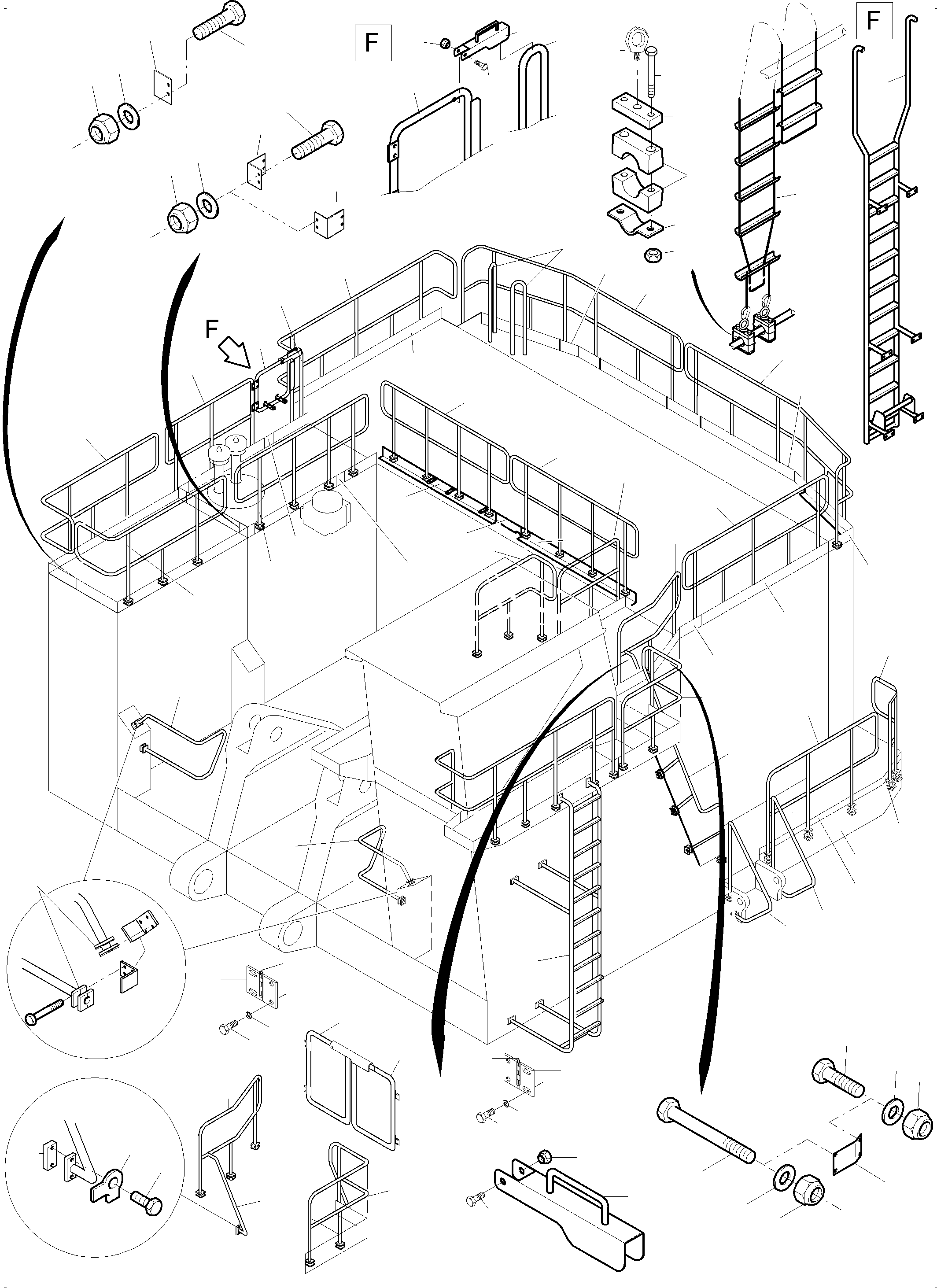 Rope ladder 991 722 40 KOMATSU