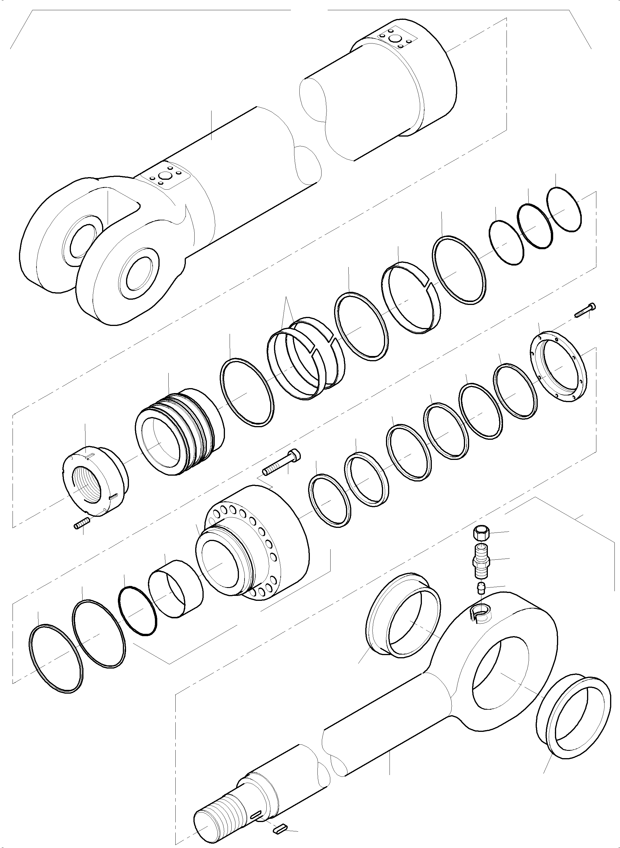 Hydraulic cylinder 989 990 40 KOMATSU