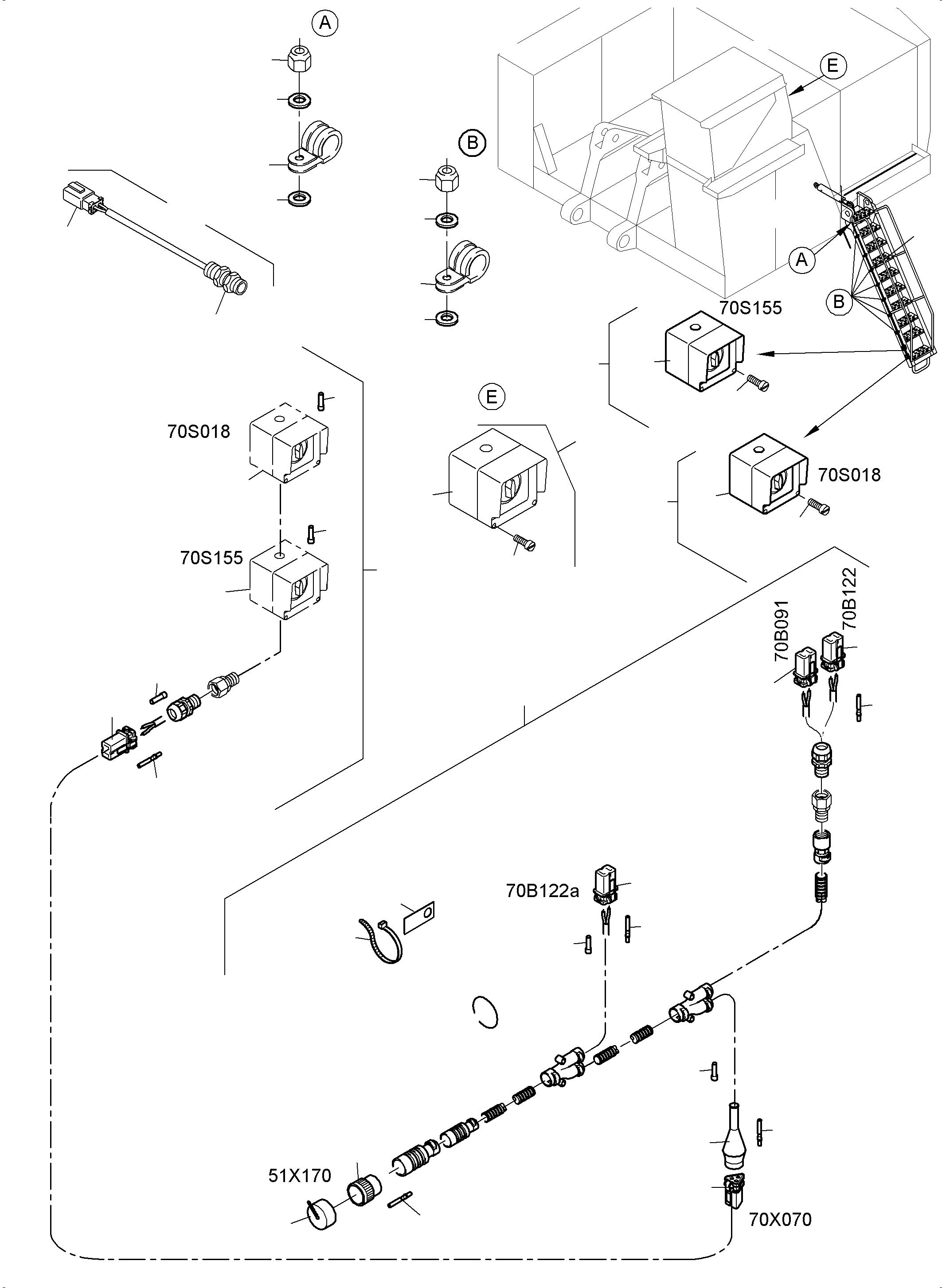 Harness ladder 978 493 40 KOMATSU