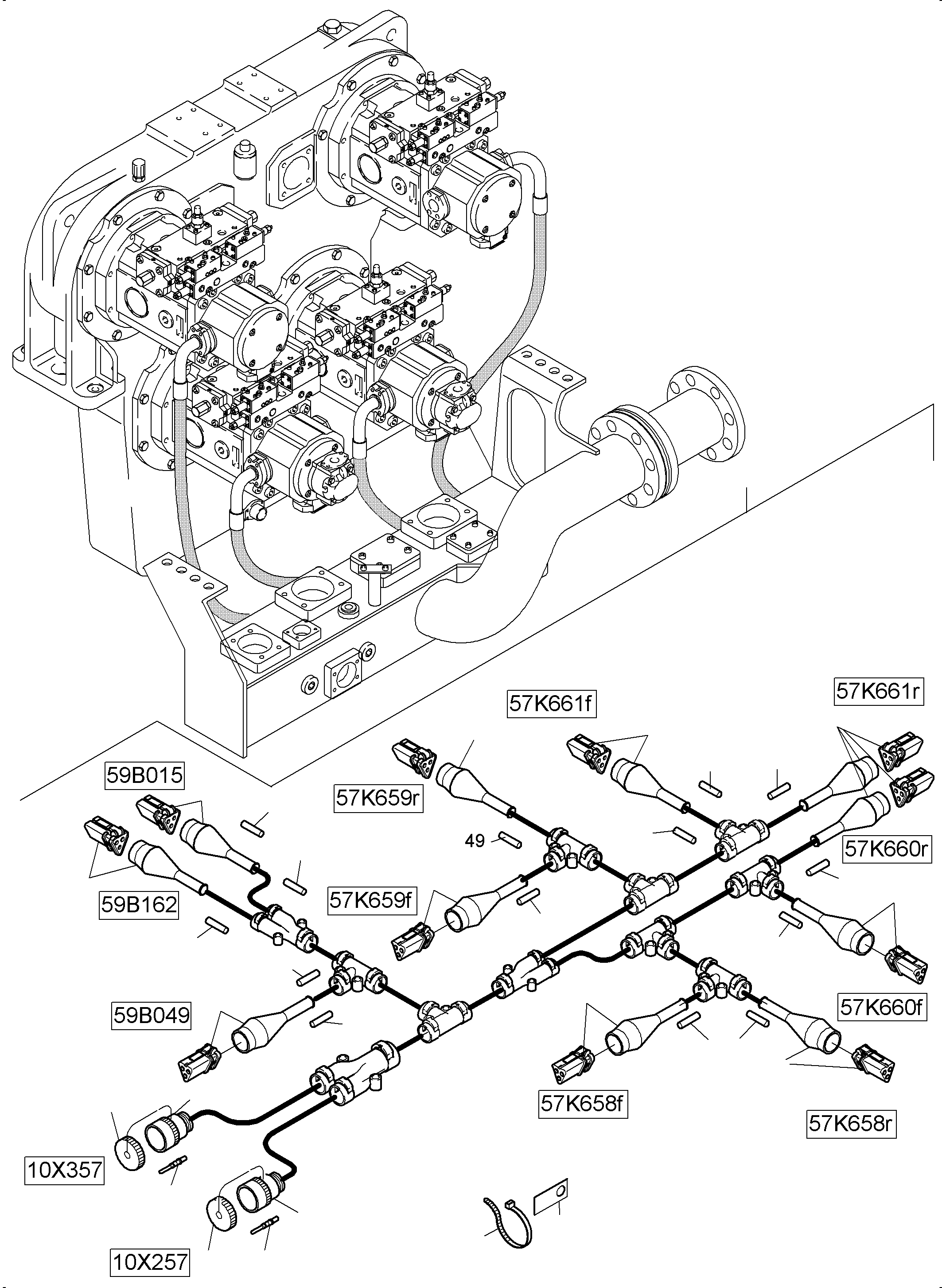 Harness PDG 993 342 40 KOMATSU
