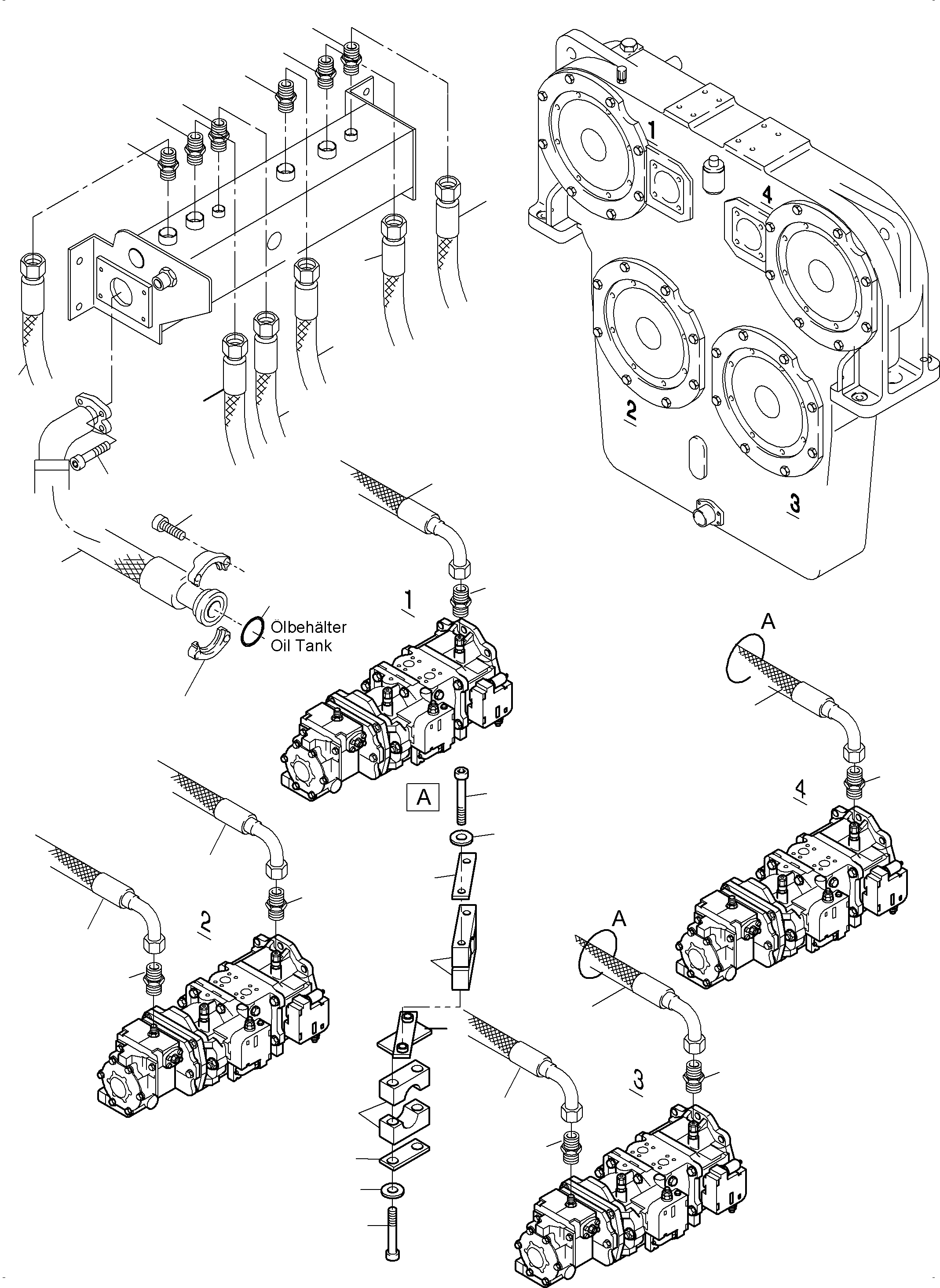 Hose assy. DN32x2860 518 856 98 KOMATSU