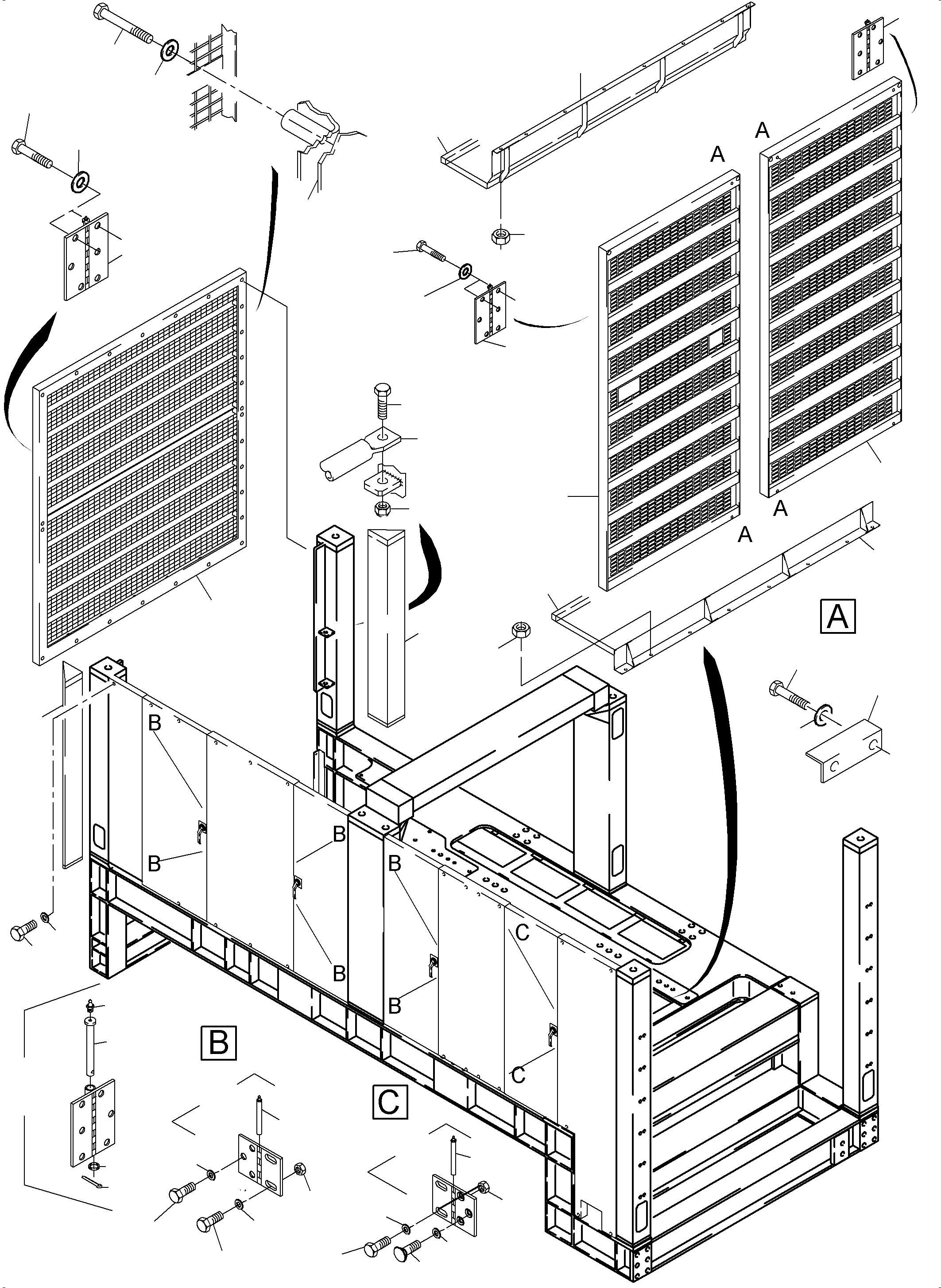 Roof section 992 620 40 KOMATSU