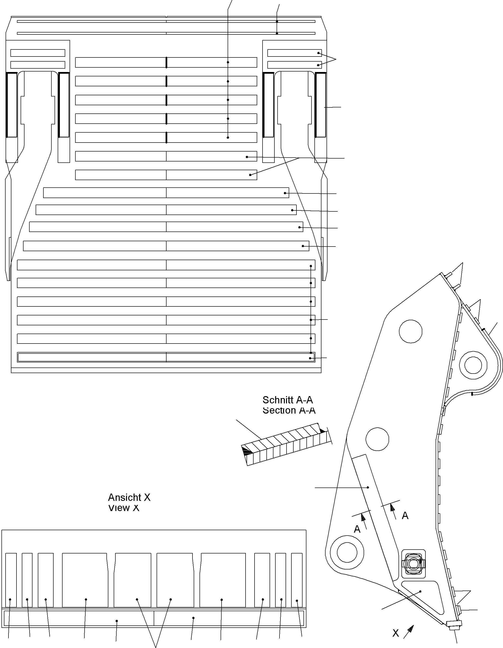Plate 20x100x1365 994 044 40 KOMATSU