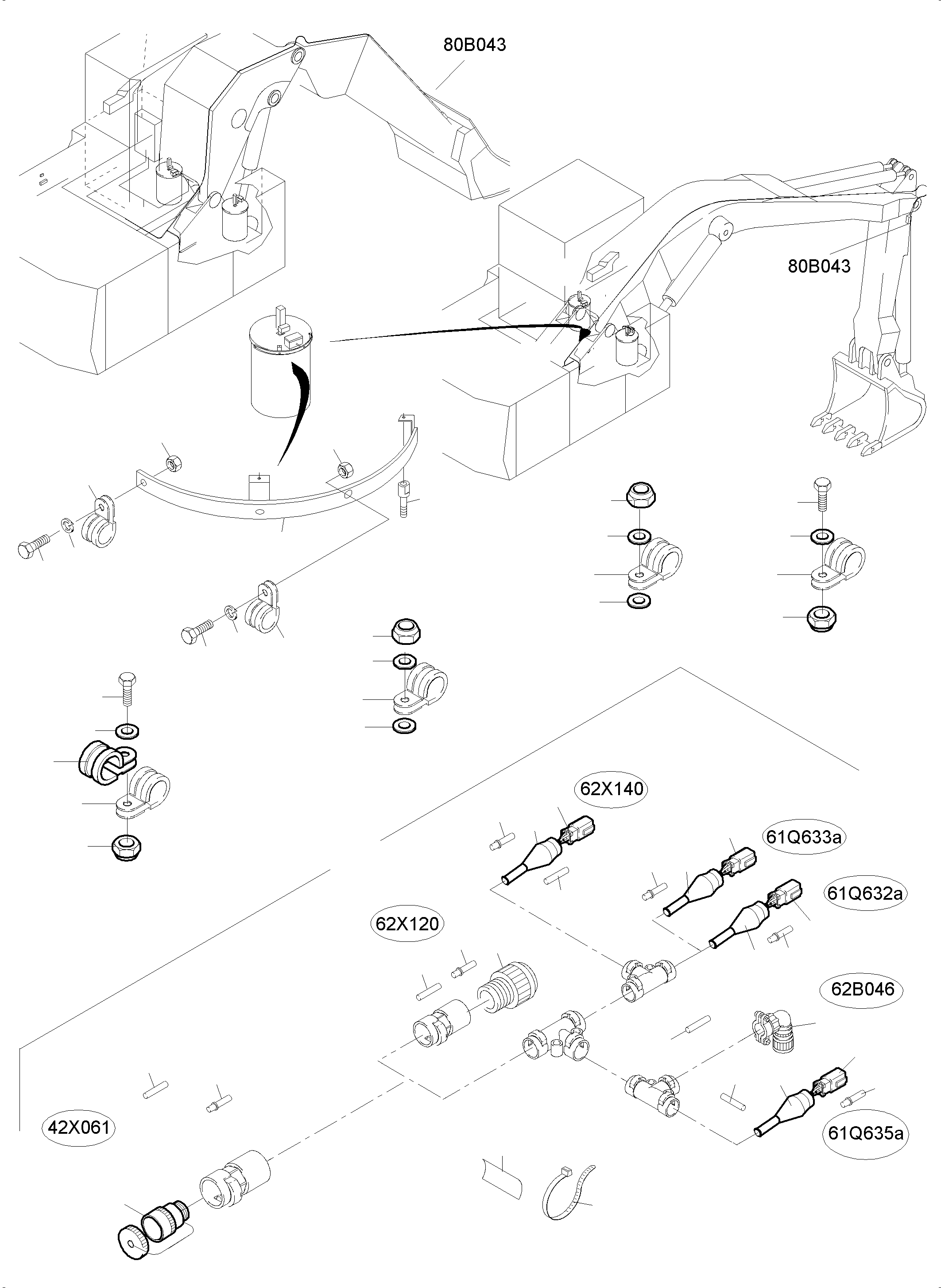 Жгут проводов 962 648 40 KOMATSU