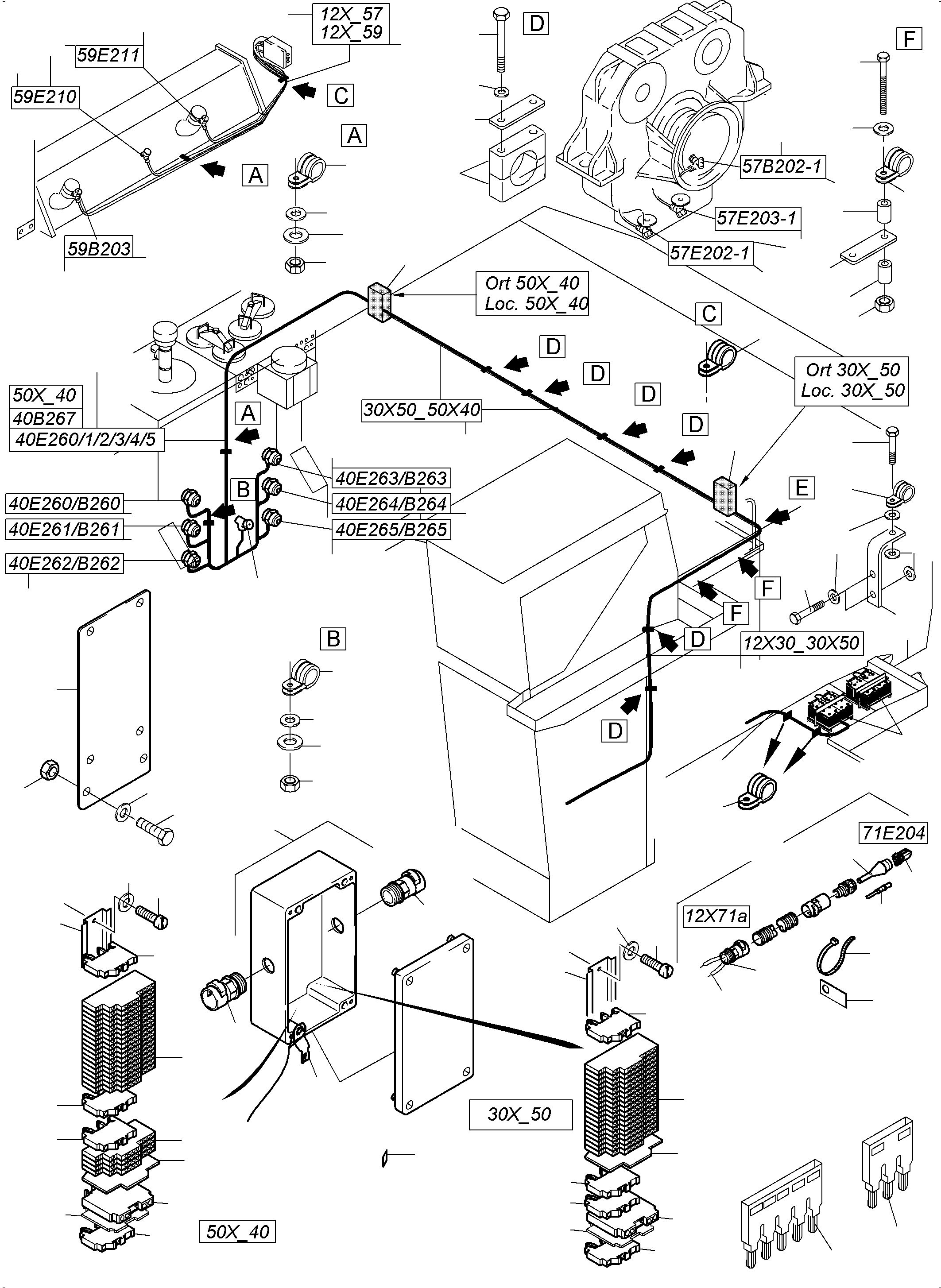 Harness preheating battery-heater 996 322 40 KOMATSU