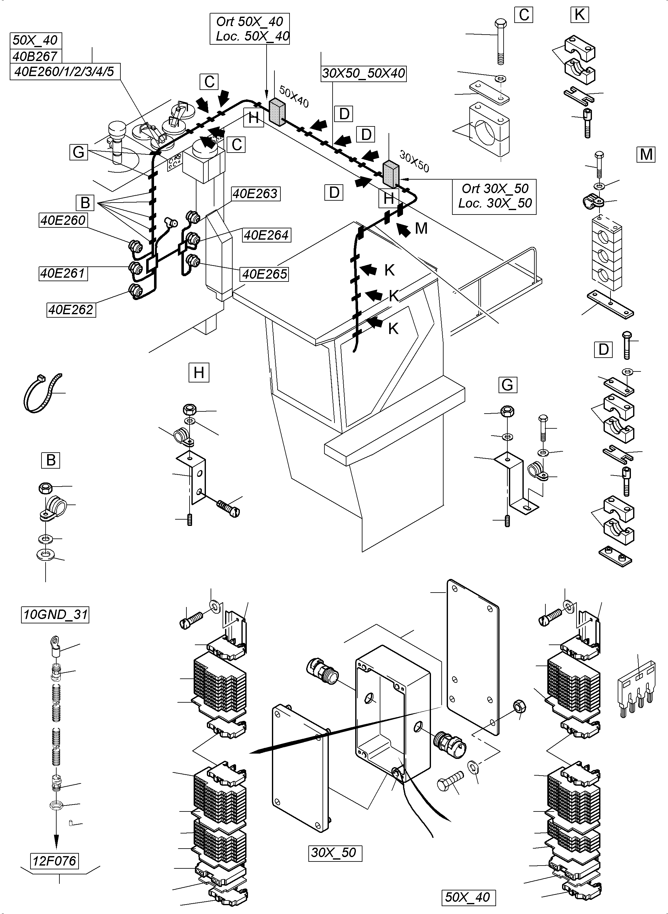 Switch framing location 12 993 377 40 KOMATSU