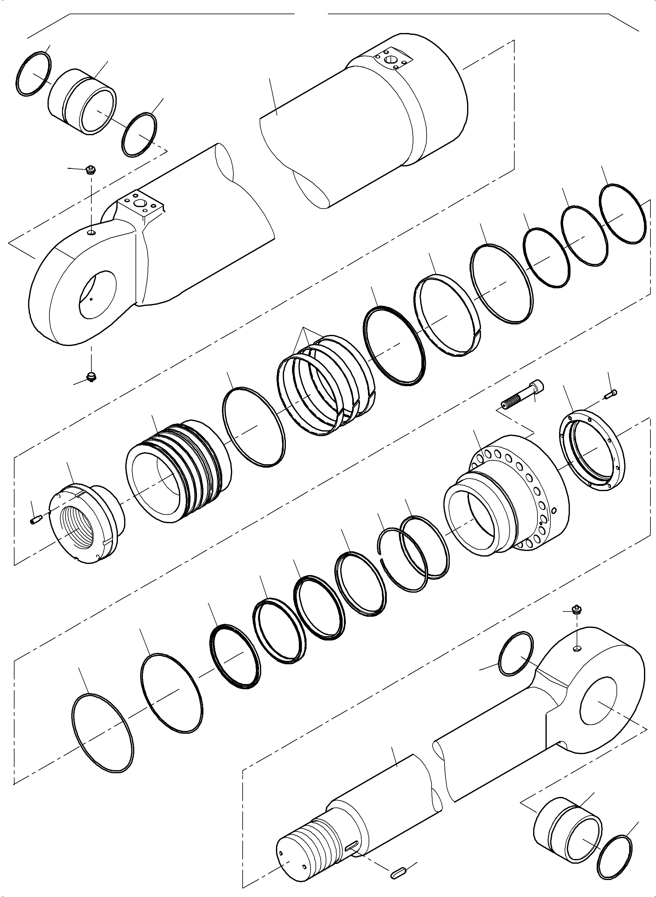 Hydraulic cylinder assy. 992 320 40 KOMATSU