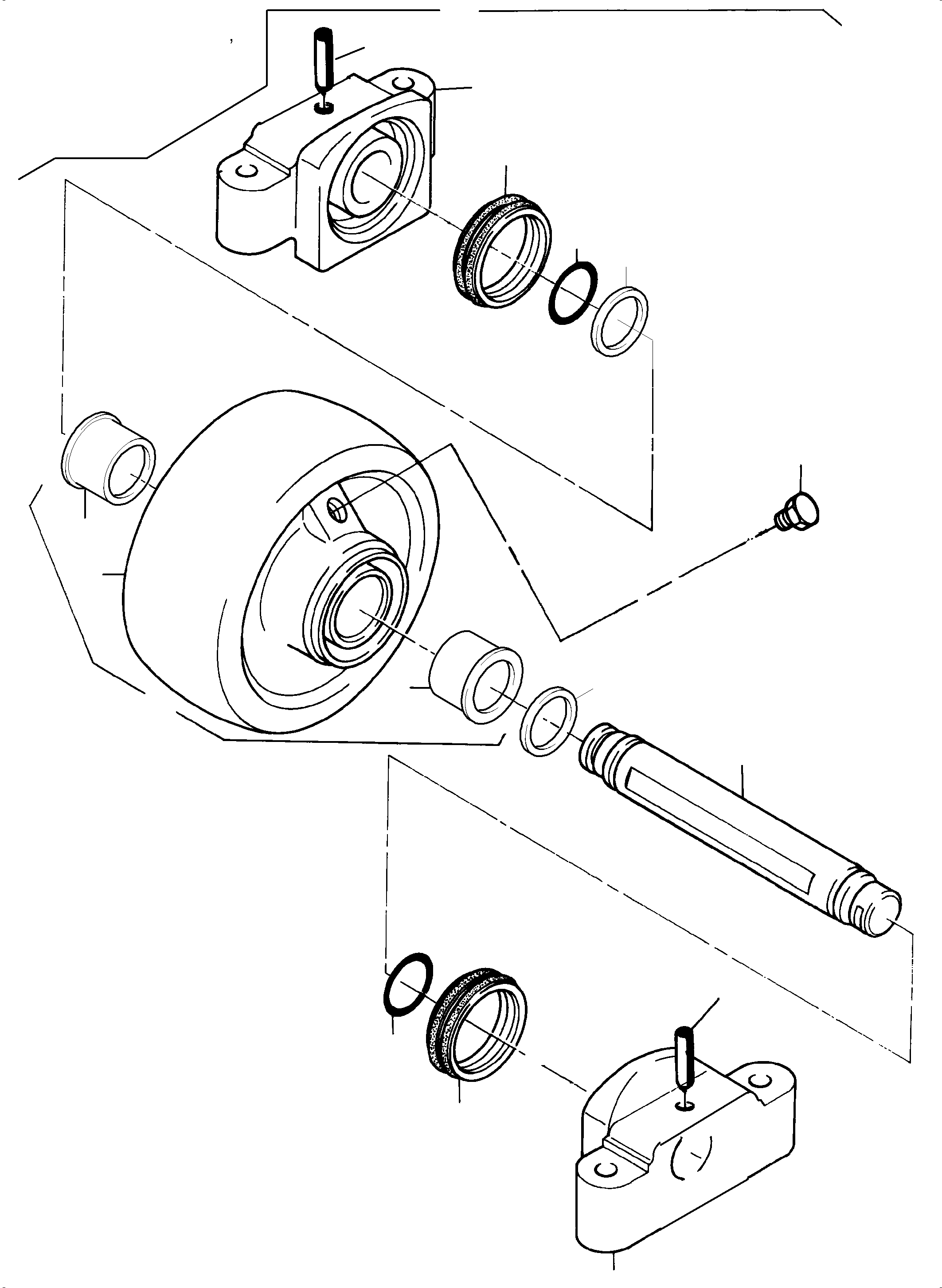 Top roller, assy., new design, pos. 01-08 970 776 40 KOMATSU