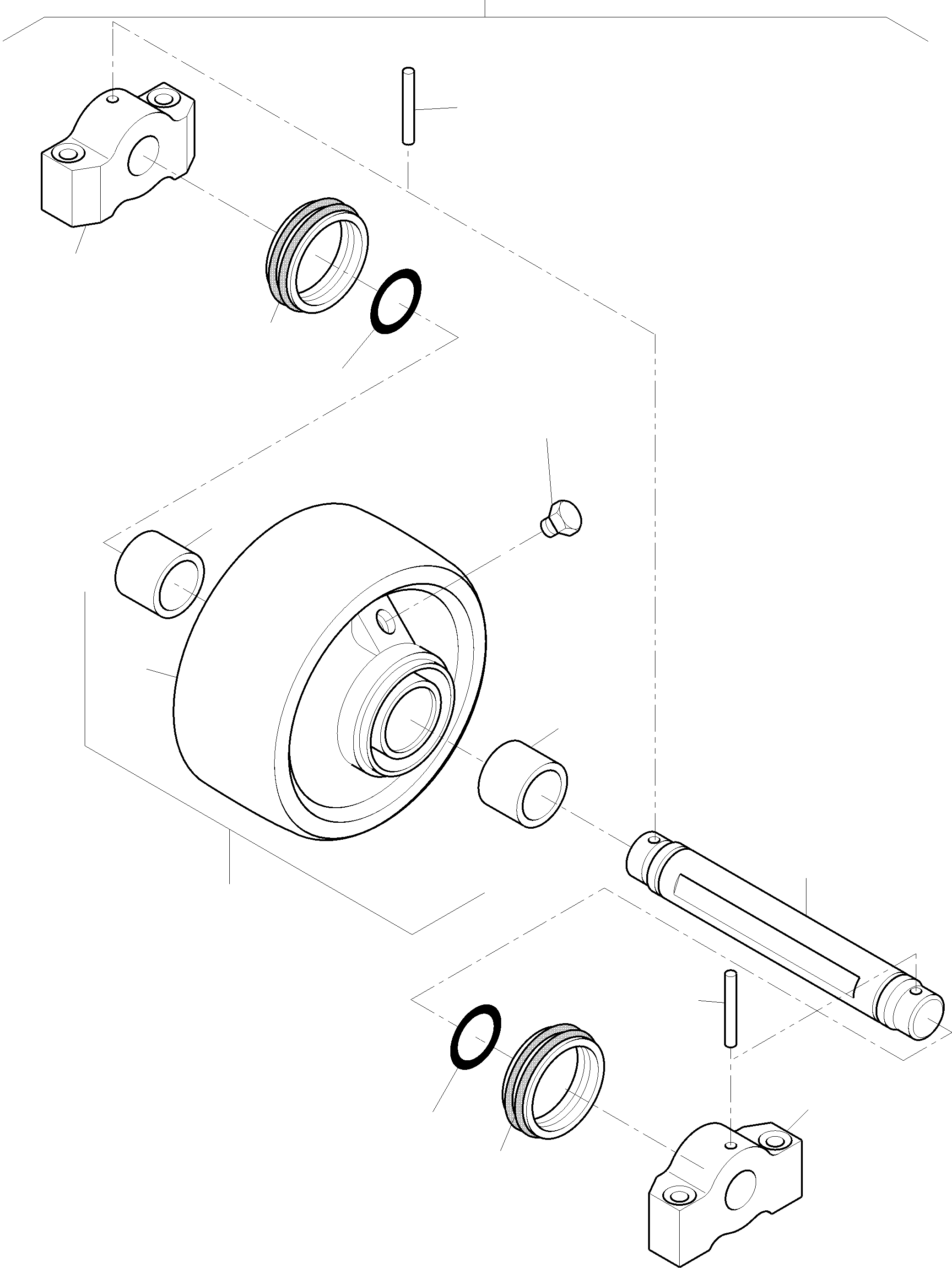 Top roller, assy. 994 087 40 KOMATSU