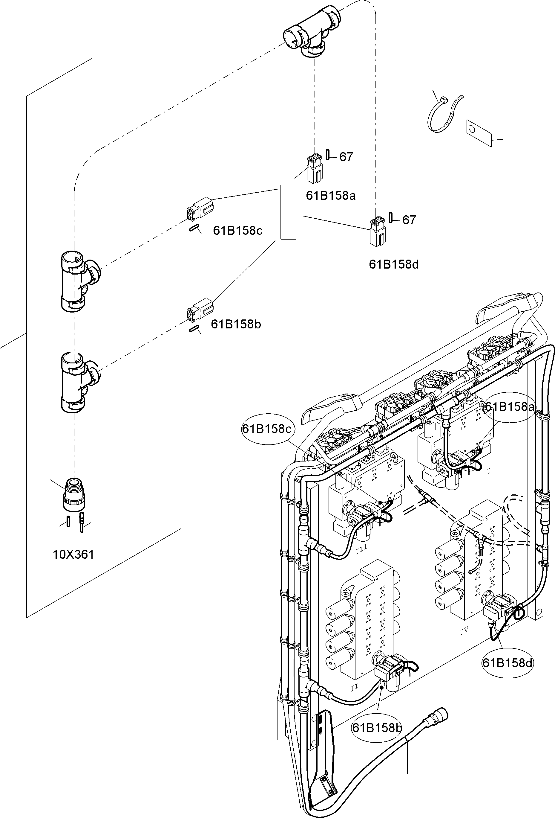 Harness control plates 104 306 42 KOMATSU