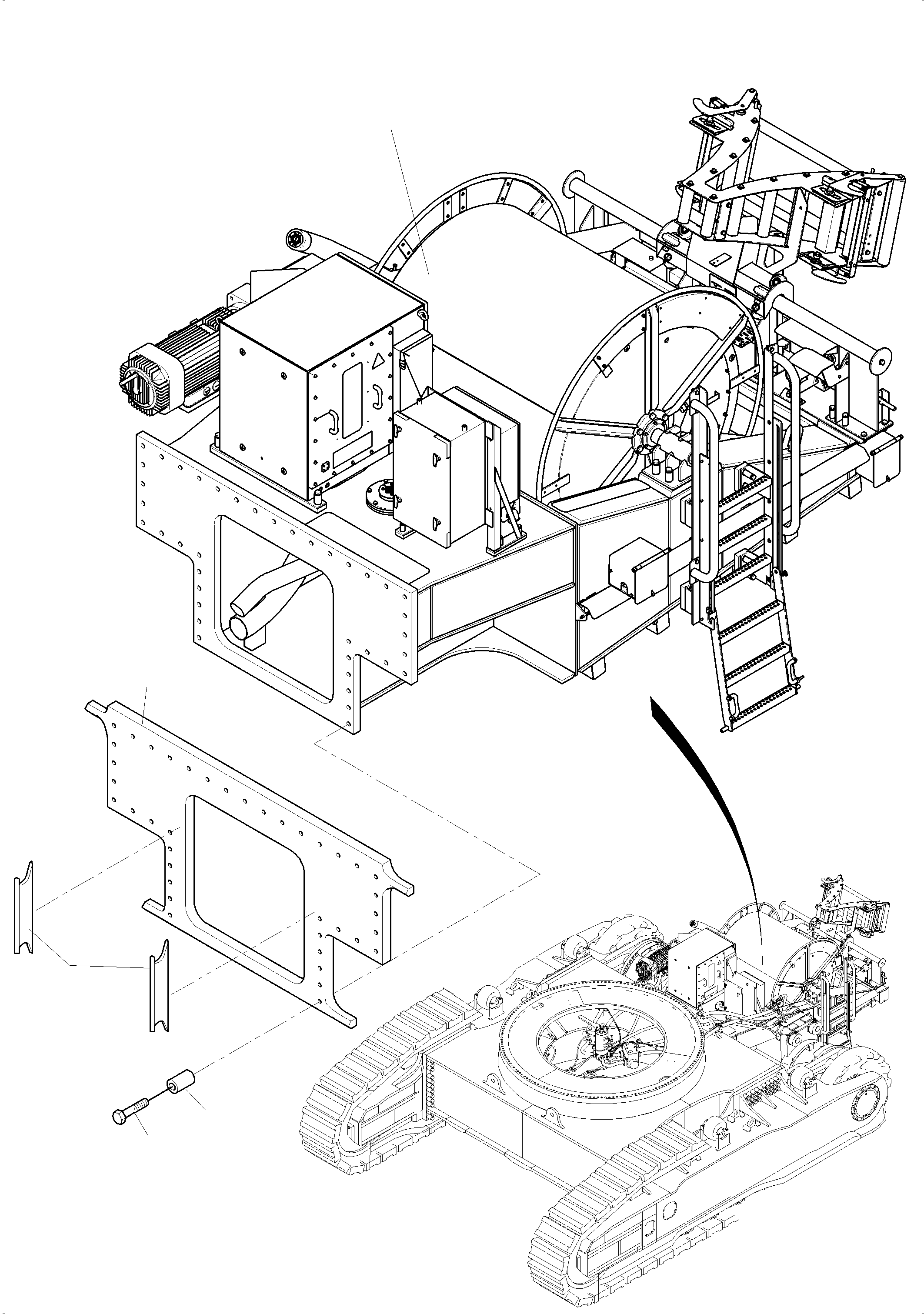 Flange plate 949 555 40 KOMATSU