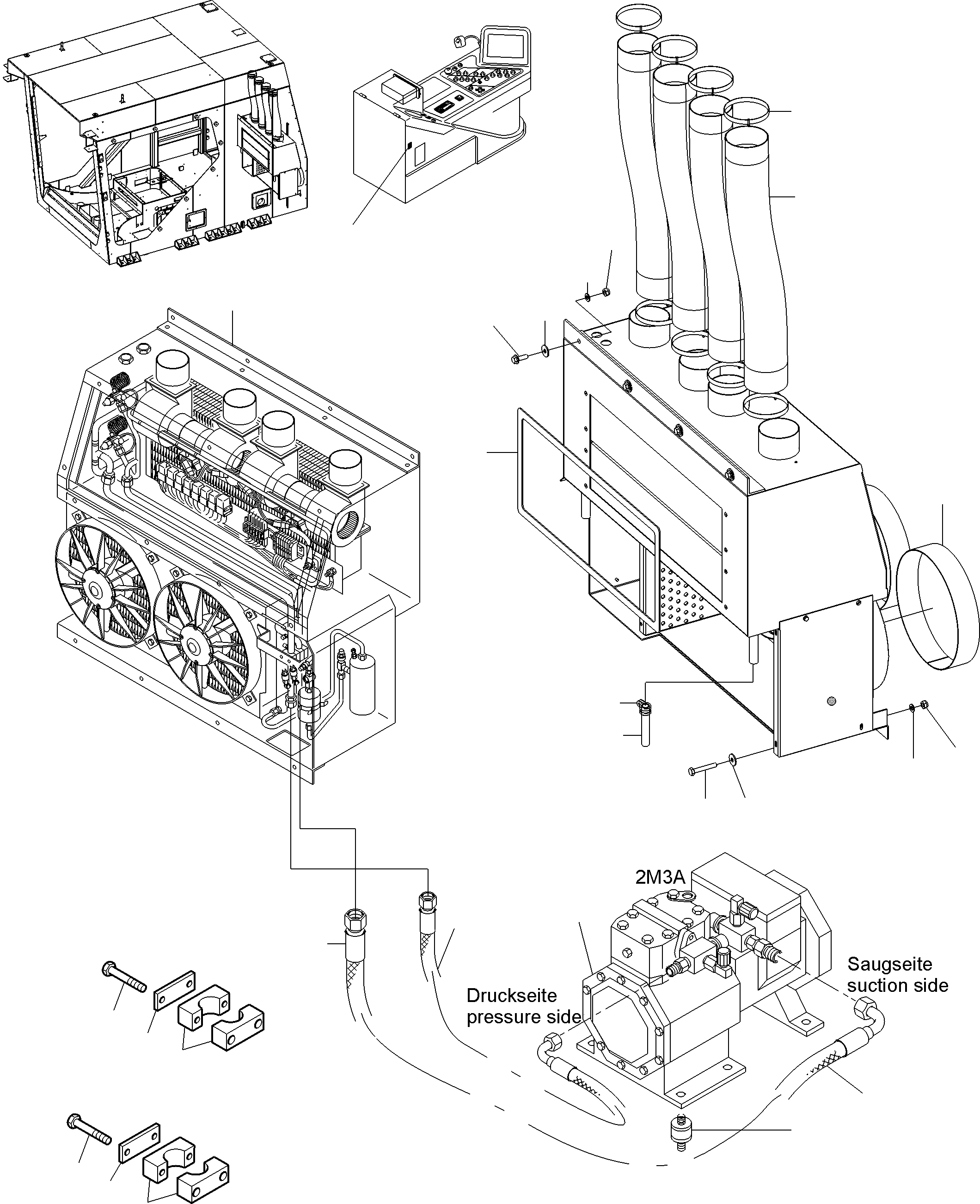 Compressor (incl. motor protection a. oil heater) 799 151 73 KOMATSU