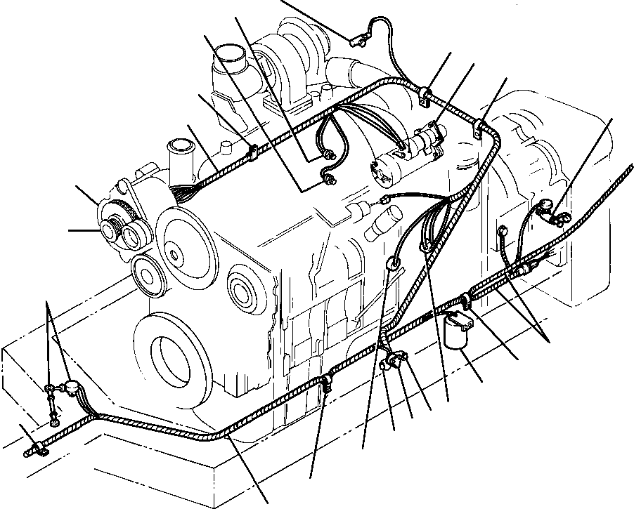 WIRING HARNESS, ENGINE 1436 862 H94 KOMATSU