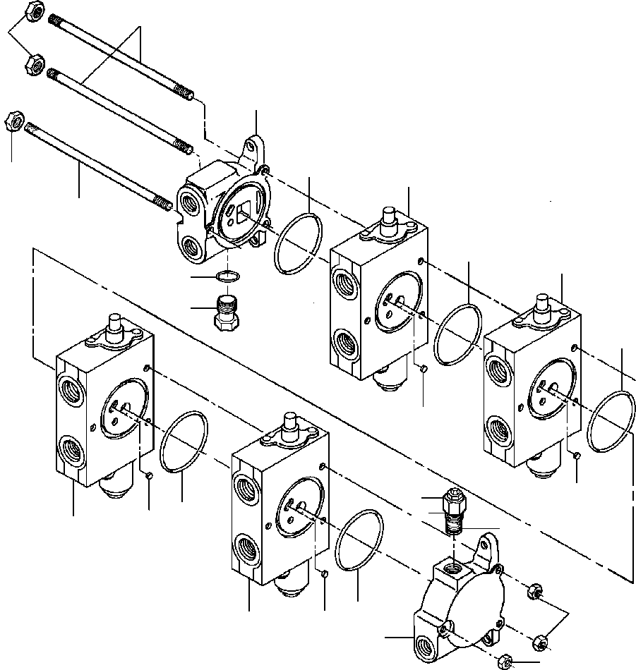 VALVE, CONTROL - R.H. - 4 VALVE BANK 1430 554 H94 KOMATSU