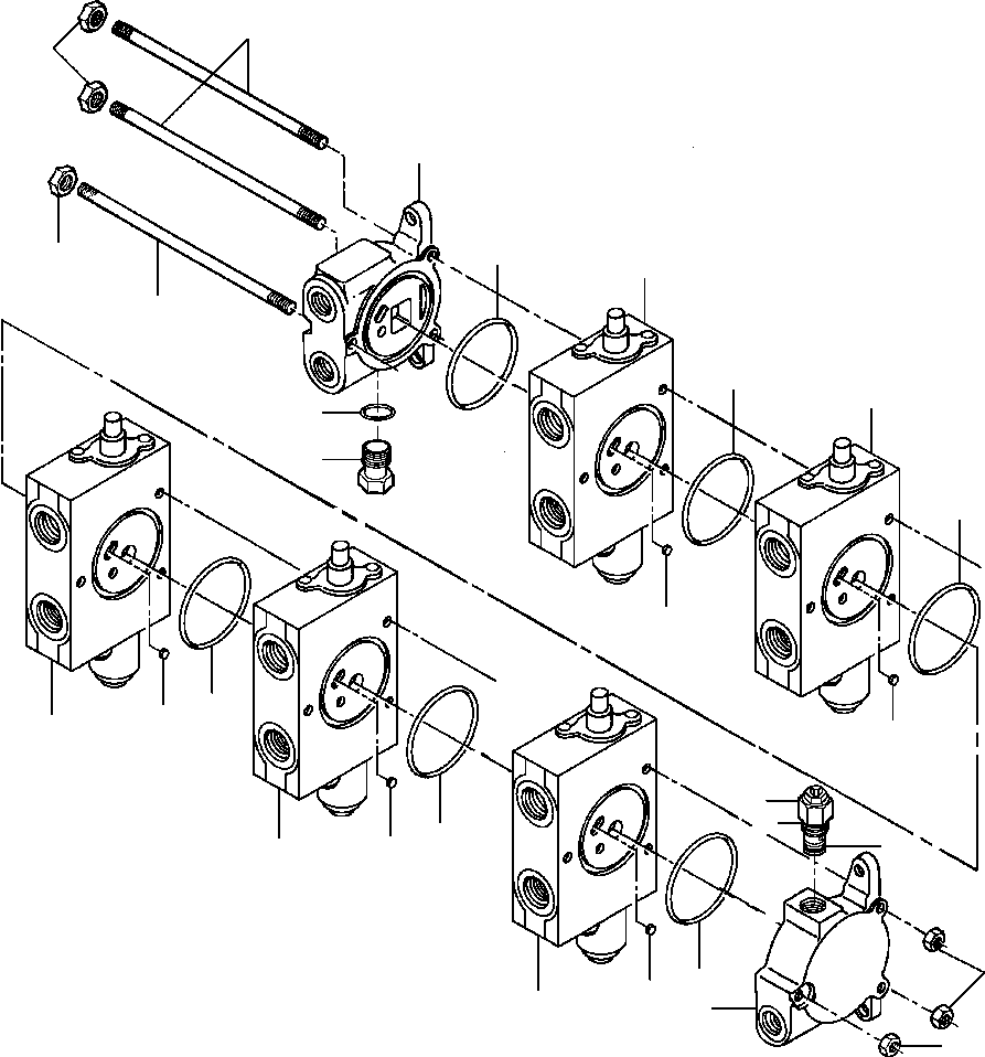 VALVE, CONTROL - R.H. - 5 VALVE BANK 1430 555 H93 KOMATSU