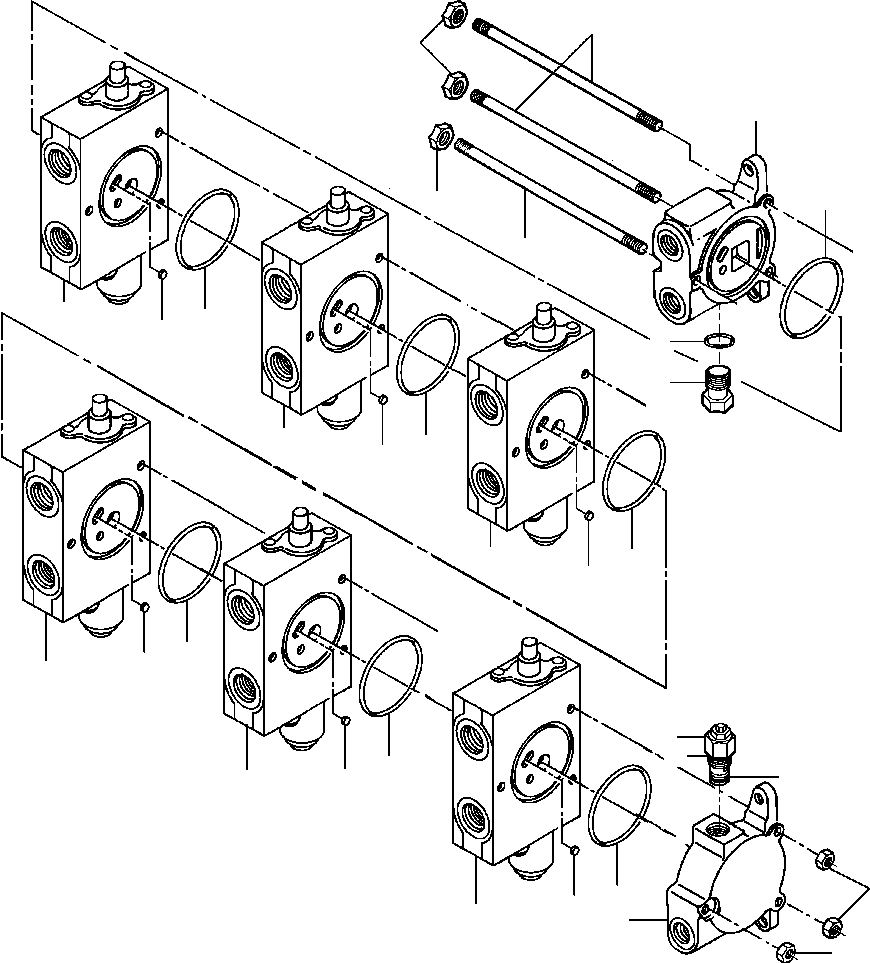 VALVE, CONTROL - R.H. - 6 VALVE BANK 1430 556 H93 KOMATSU