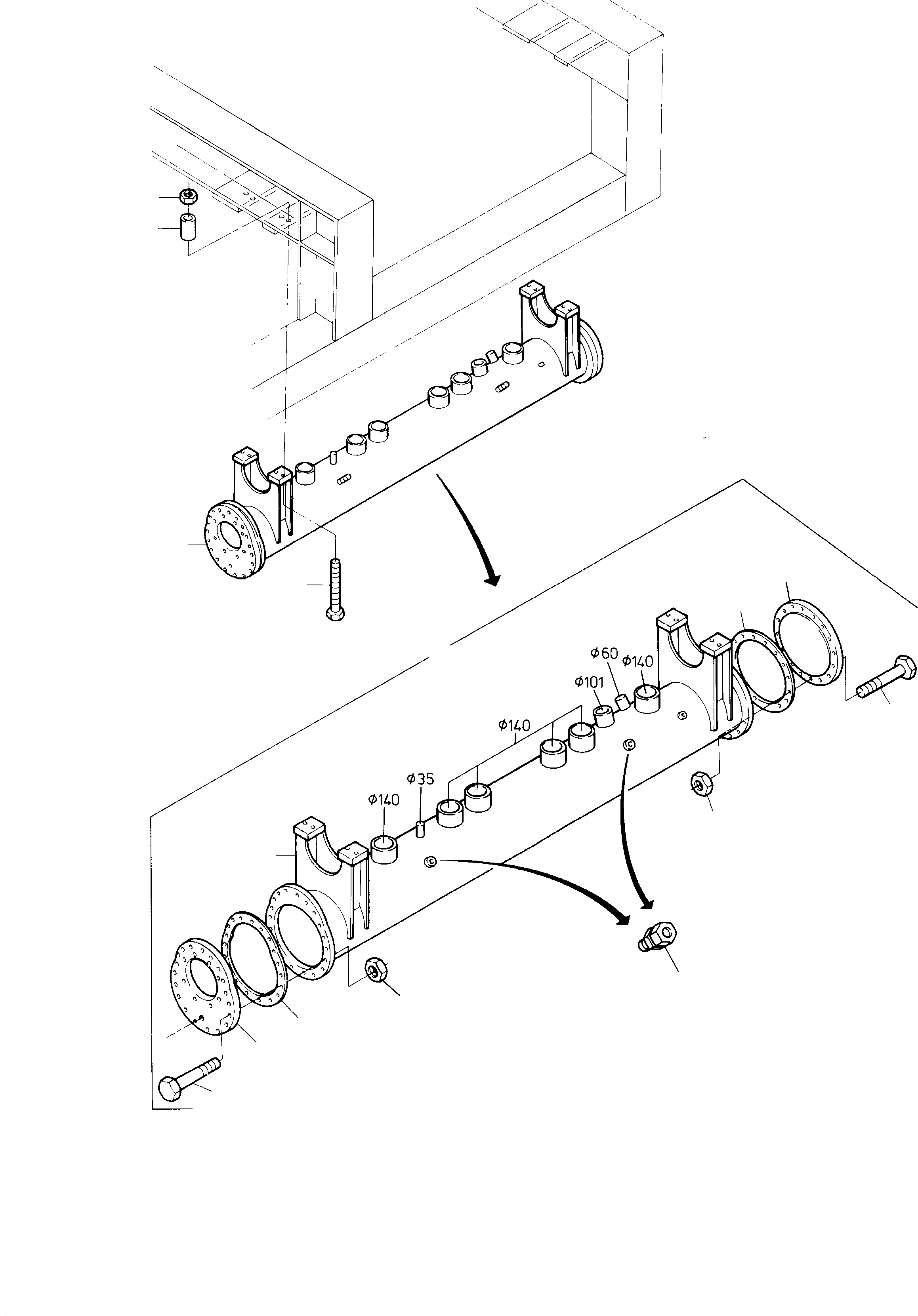 Уплотнение 368 774 40 KOMATSU
