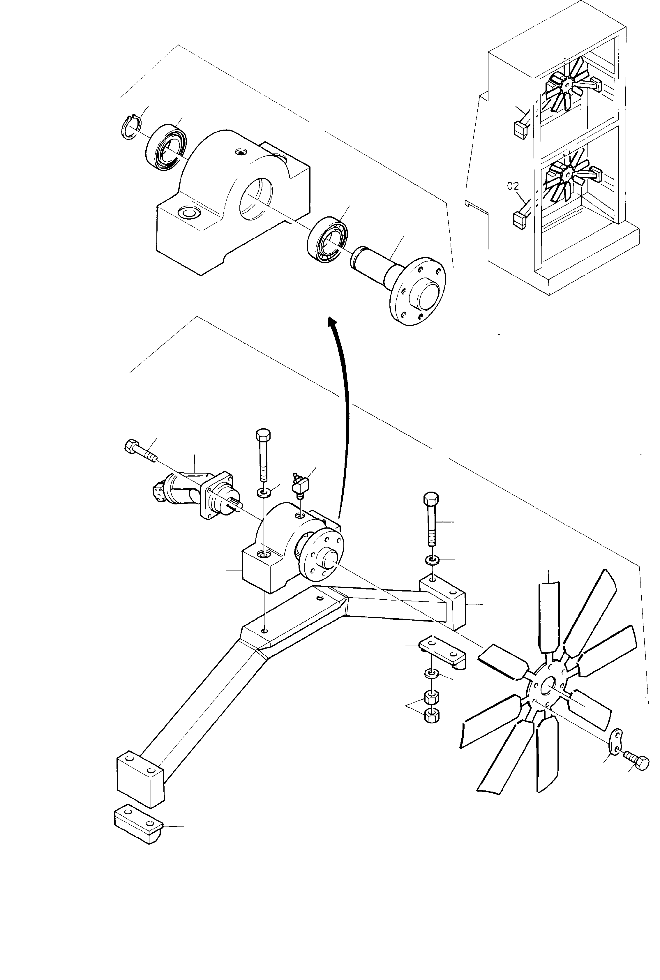 Fan drive assy. 482 883 40 KOMATSU