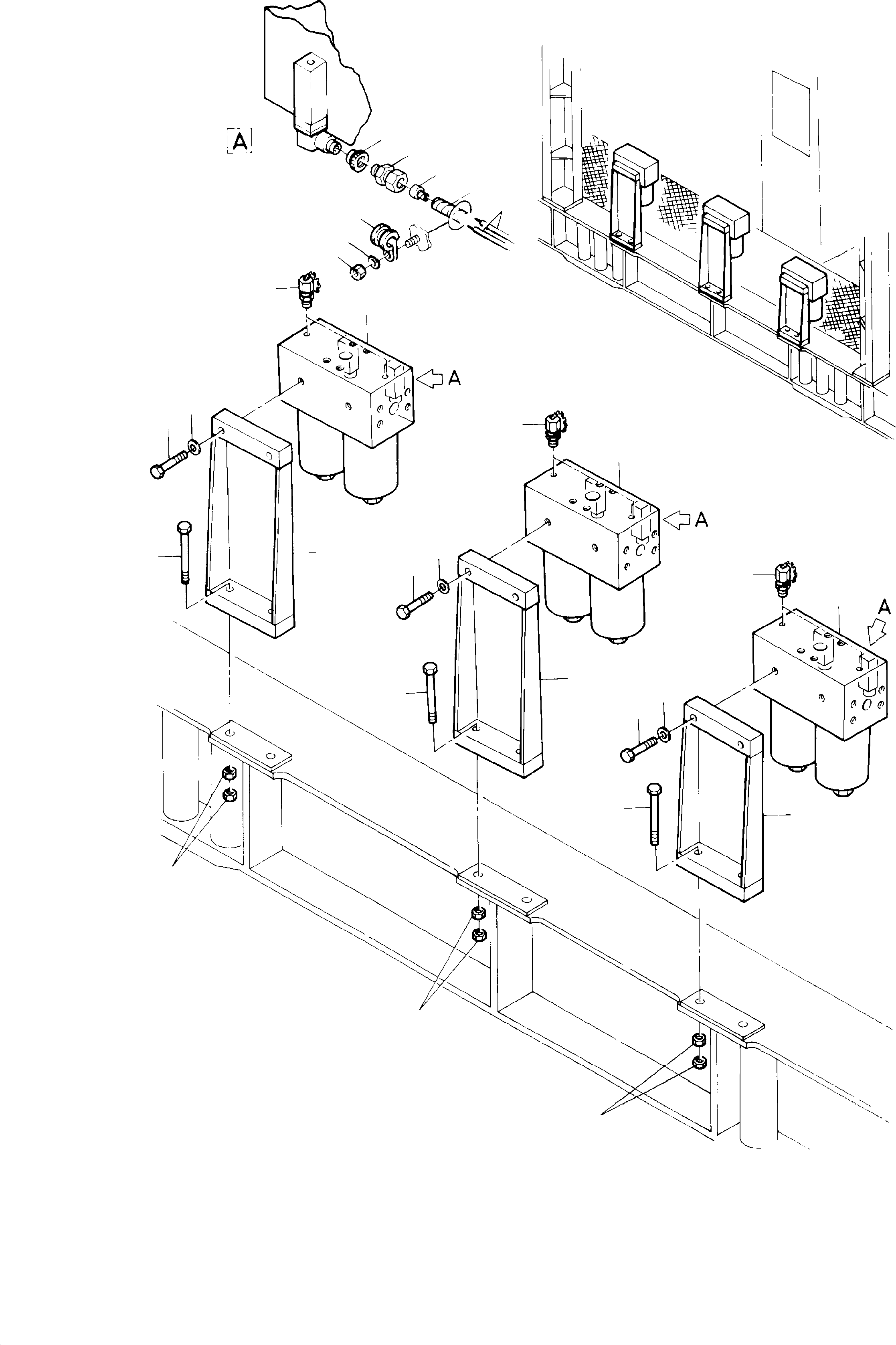 Filter bracket 396 517 40 KOMATSU