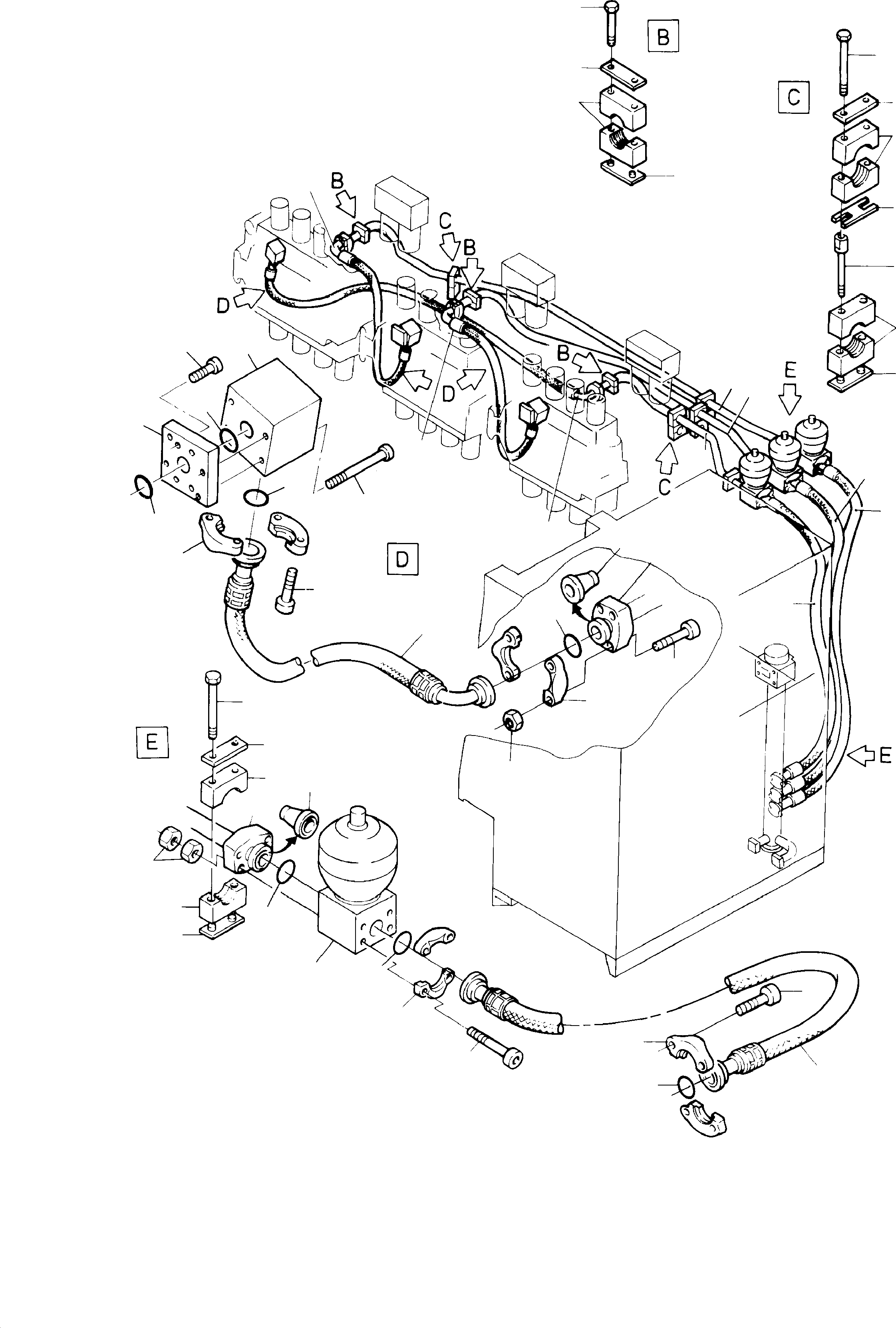 Hose assy. DN 50x2530 lg. 461 271 40 KOMATSU
