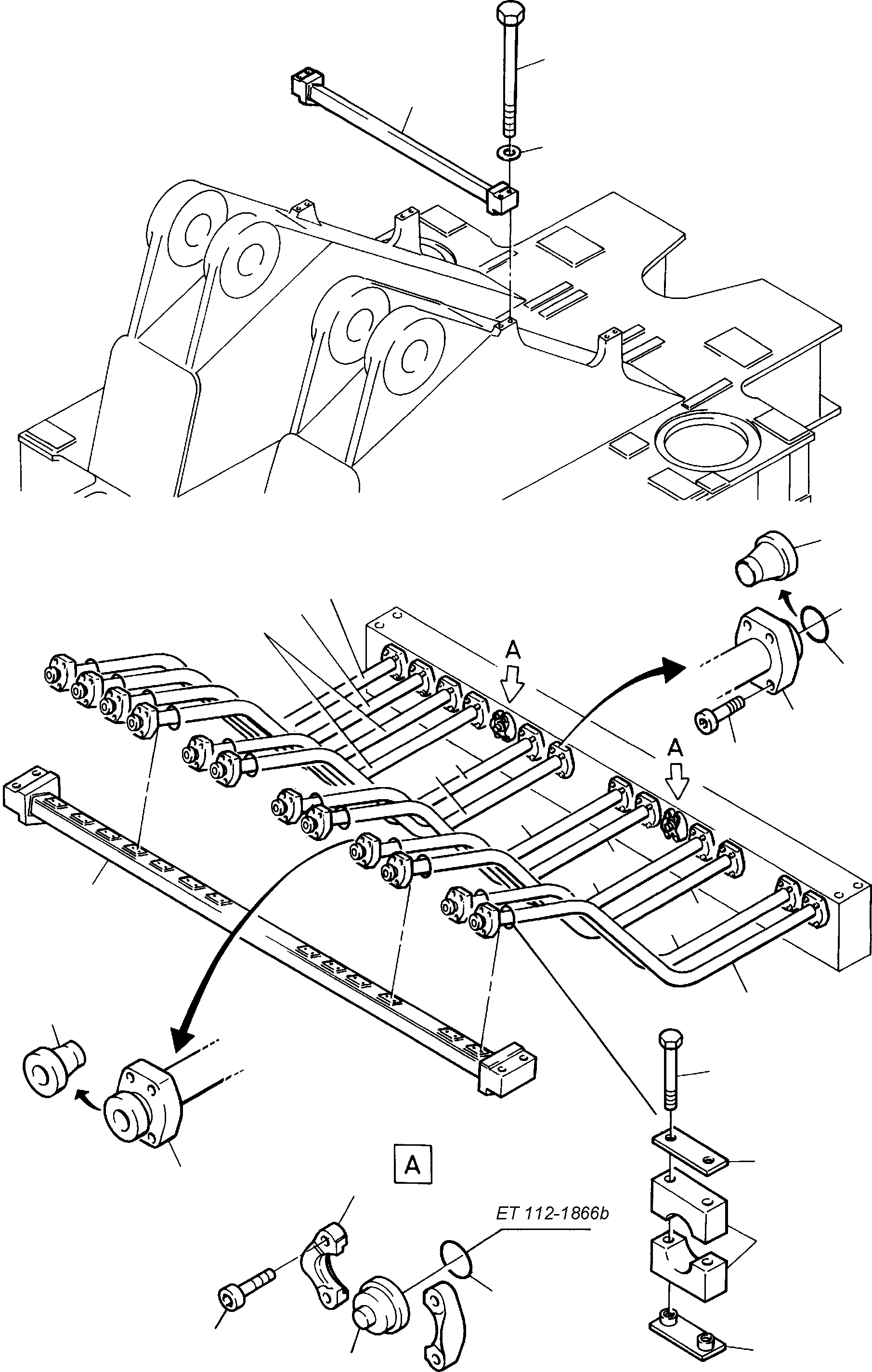 Distribution block 519 751 40 KOMATSU