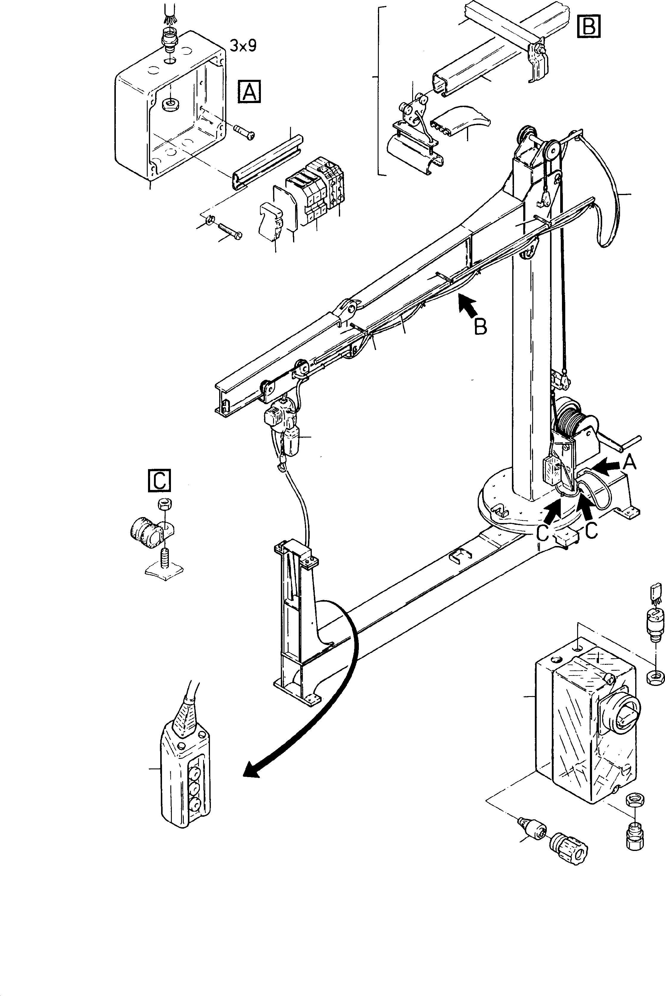 Electric chain hoist 592 665 40 KOMATSU