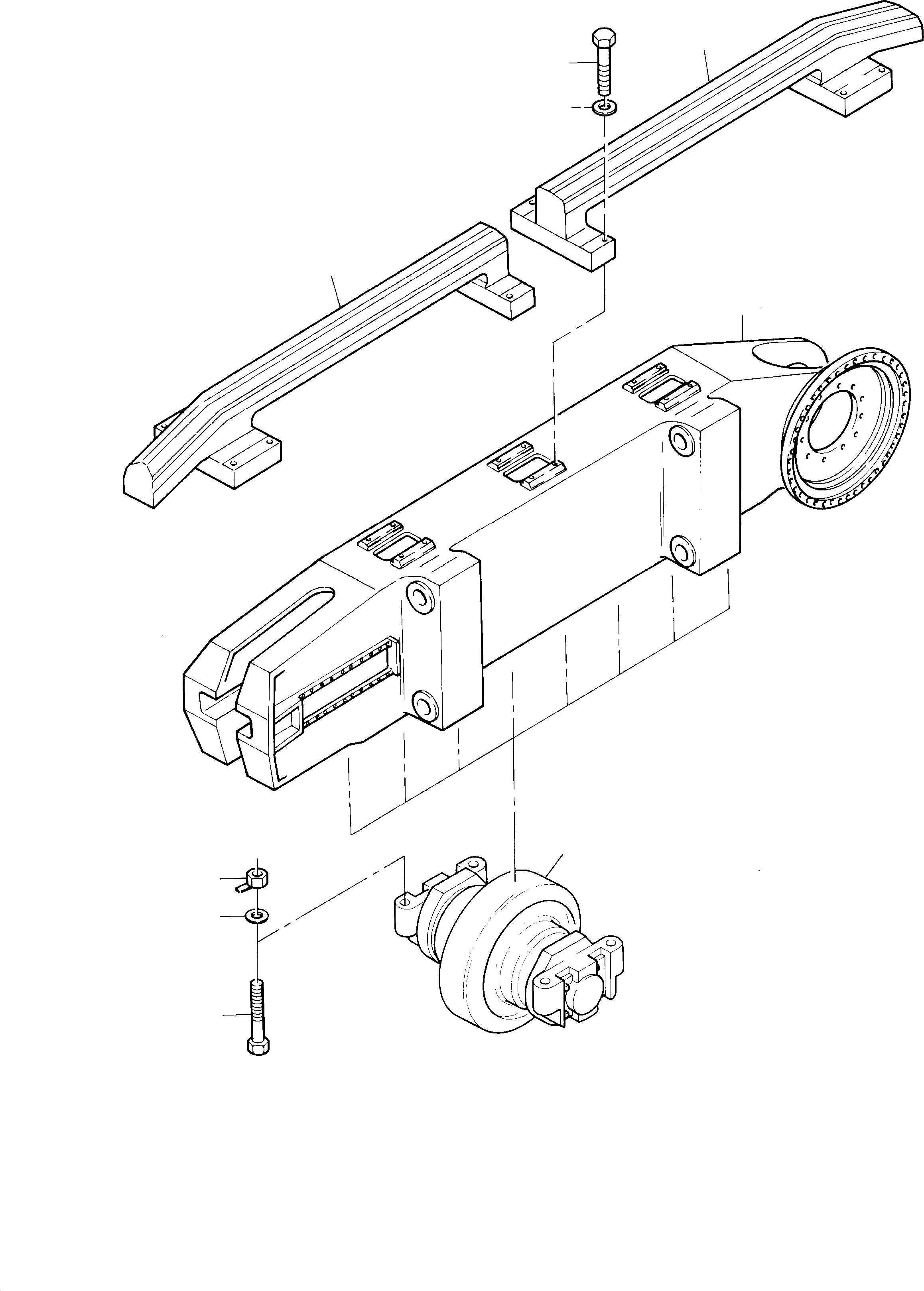 Track frame, r.h. 482 803 40 KOMATSU