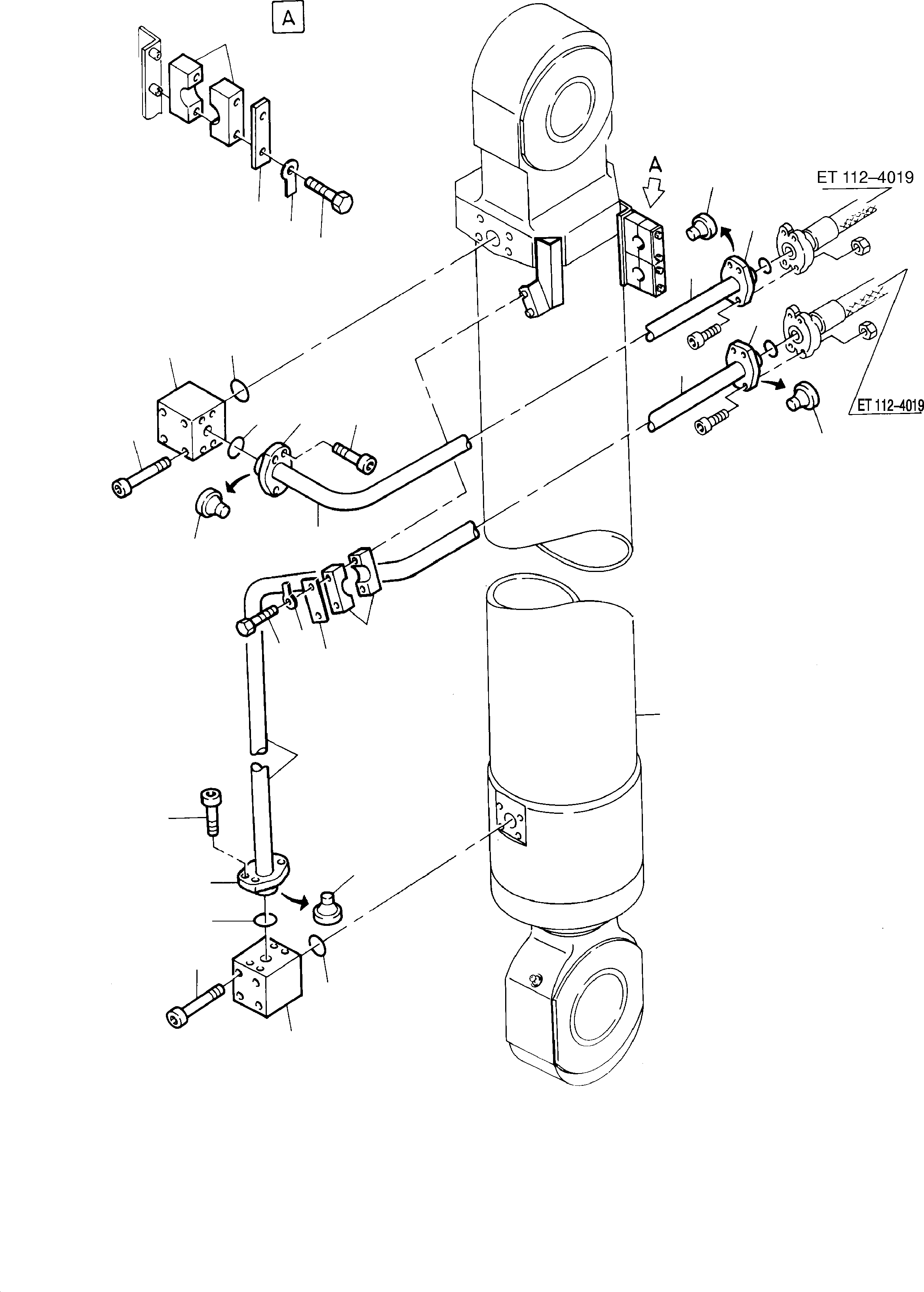 Pipe, assy. Ø 65, 761 589 73 KOMATSU