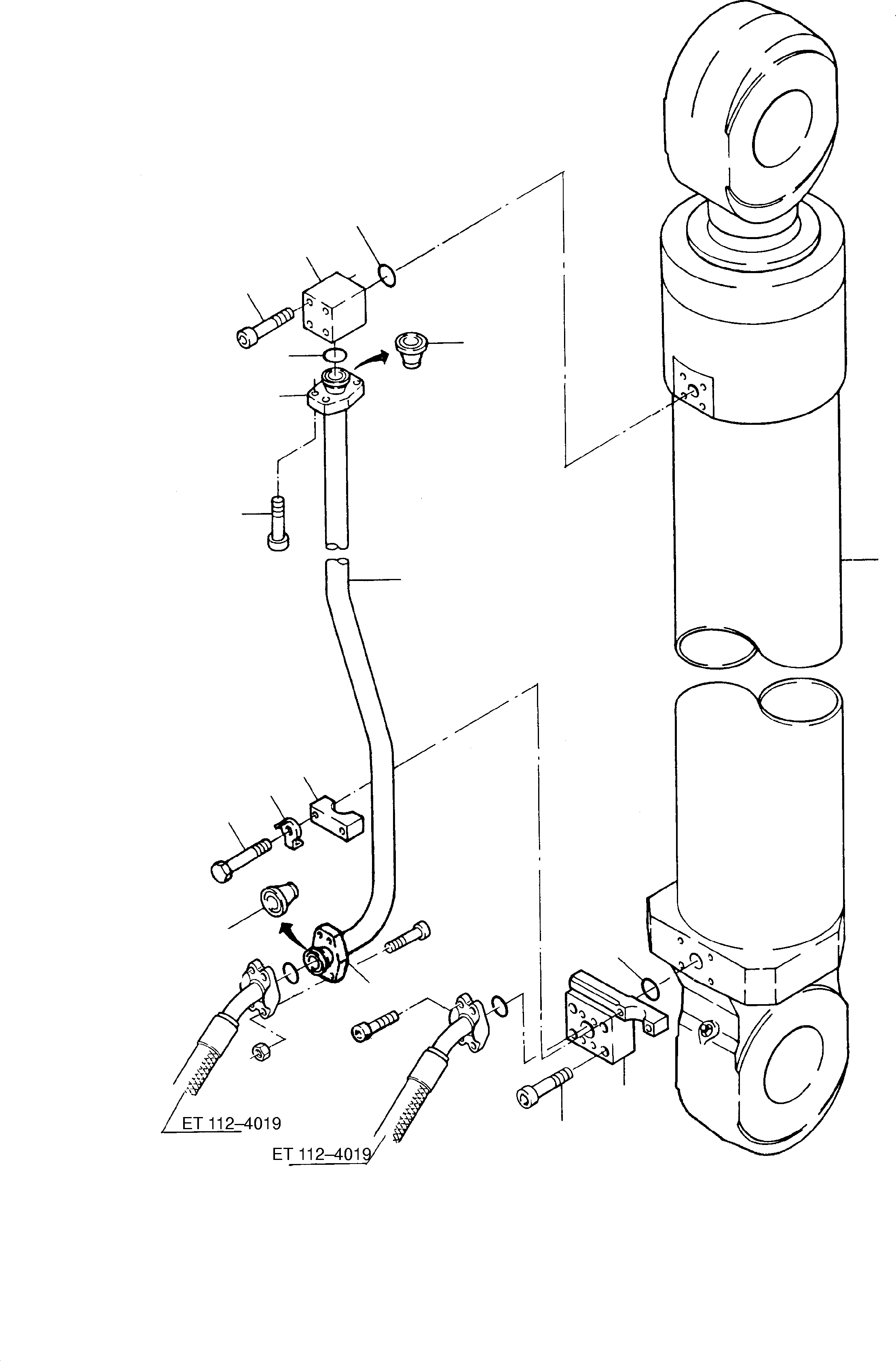 Pipe, assy. Ø 65, 761 586 73 KOMATSU