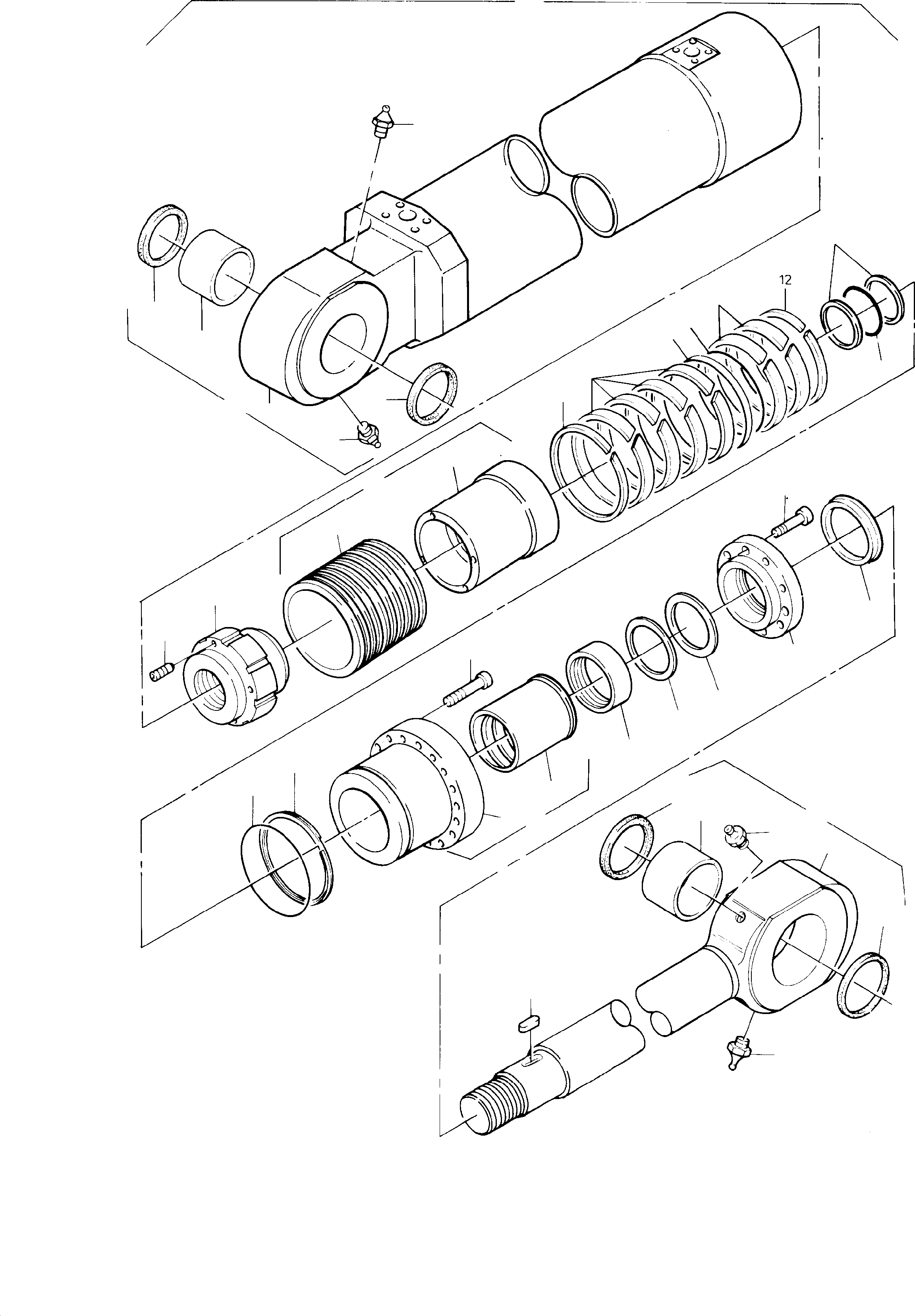 Piston rod, assy. fig nos: 06, 31-33 761 472 73 KOMATSU