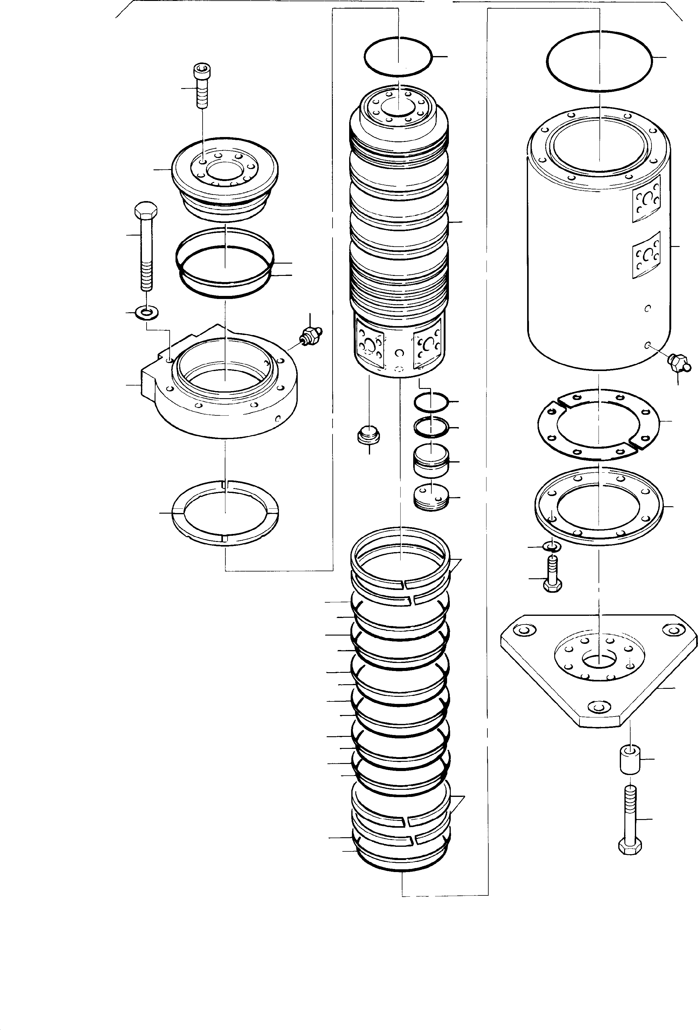 Seal kit fig-nos. 04,05,11,14,15,18+19 694 437 KOMATSU