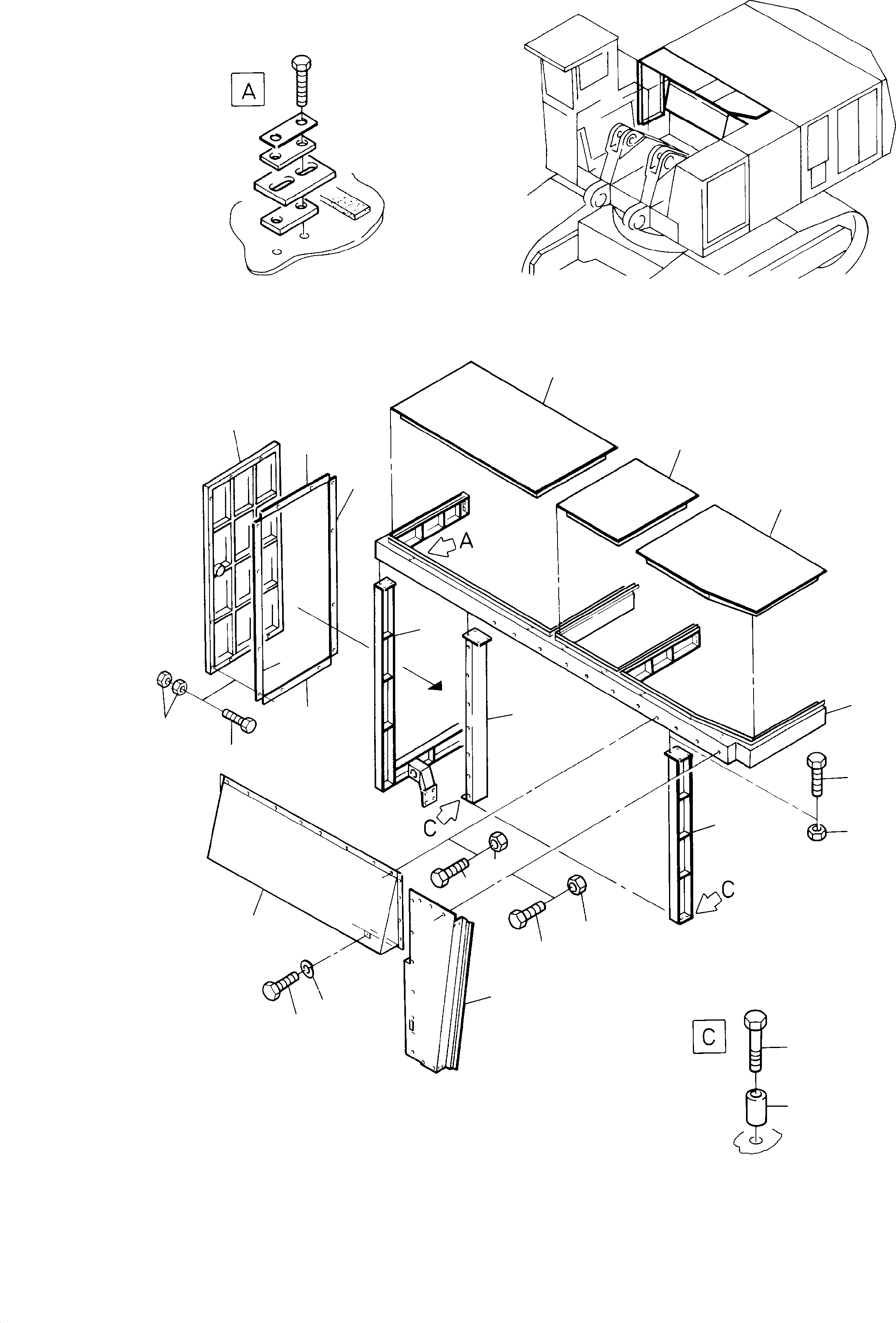 Roof section 516 654 40 KOMATSU