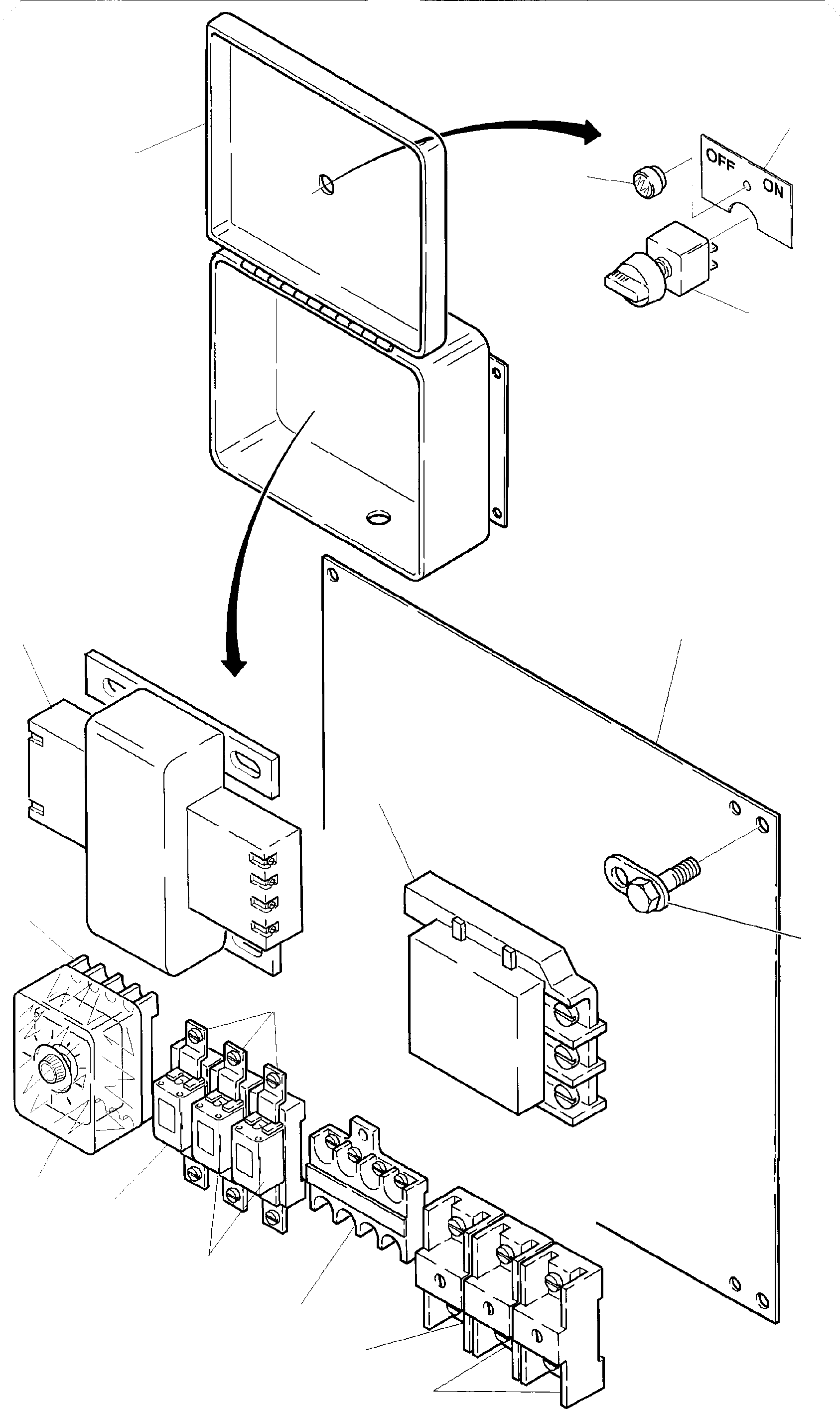 Switch box, assy. fig-nos: 02-18 765 075 73 KOMATSU