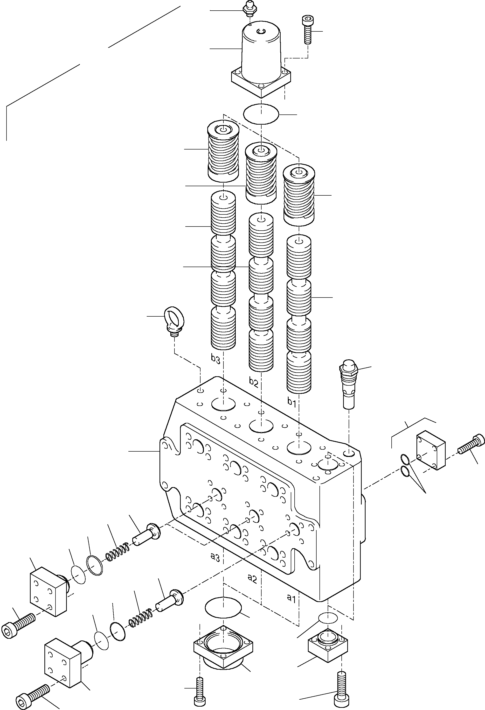 Control block assy. 635 545 40 KOMATSU