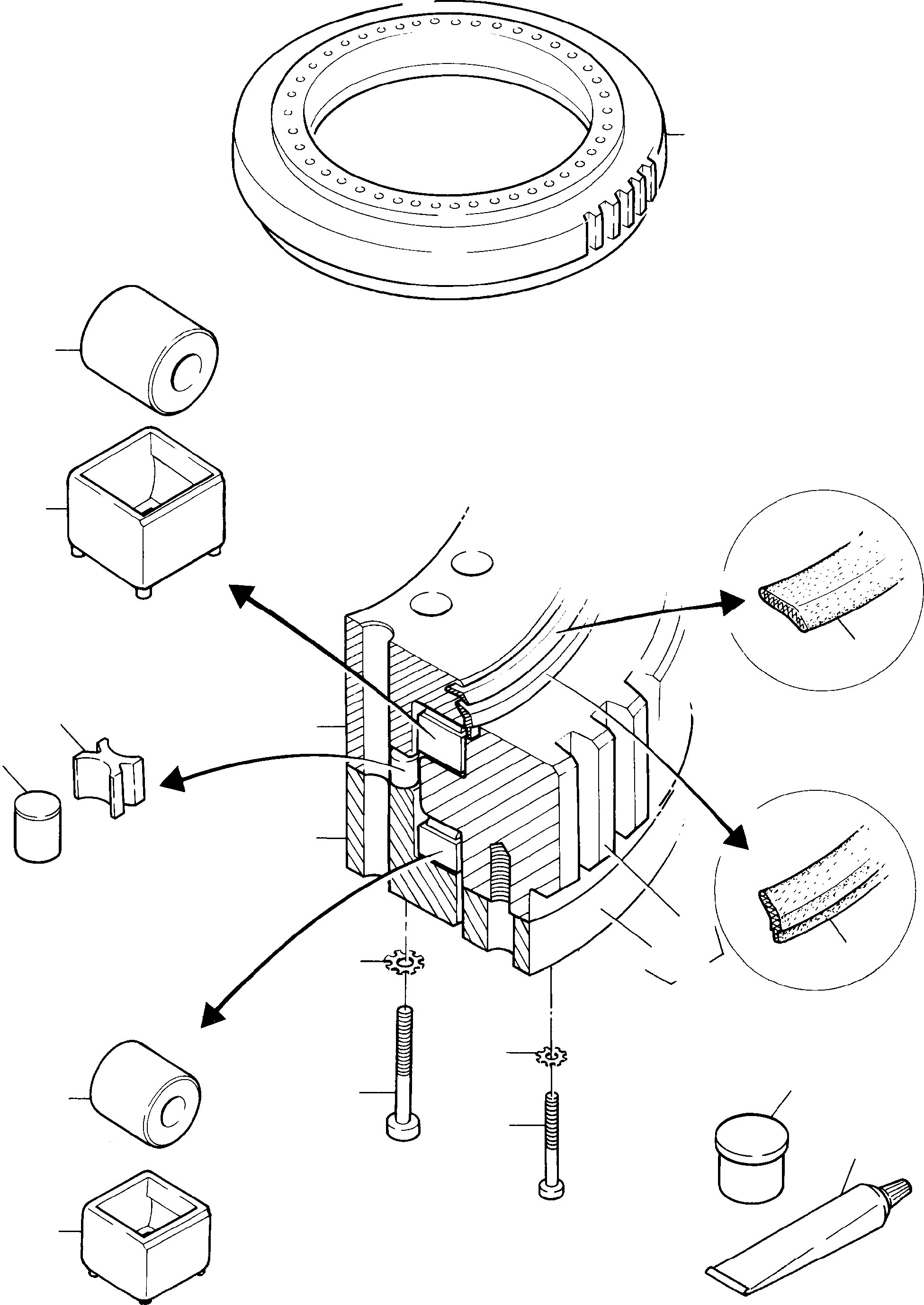 Slew ring fig-nos: 02-18 593 475 40 KOMATSU