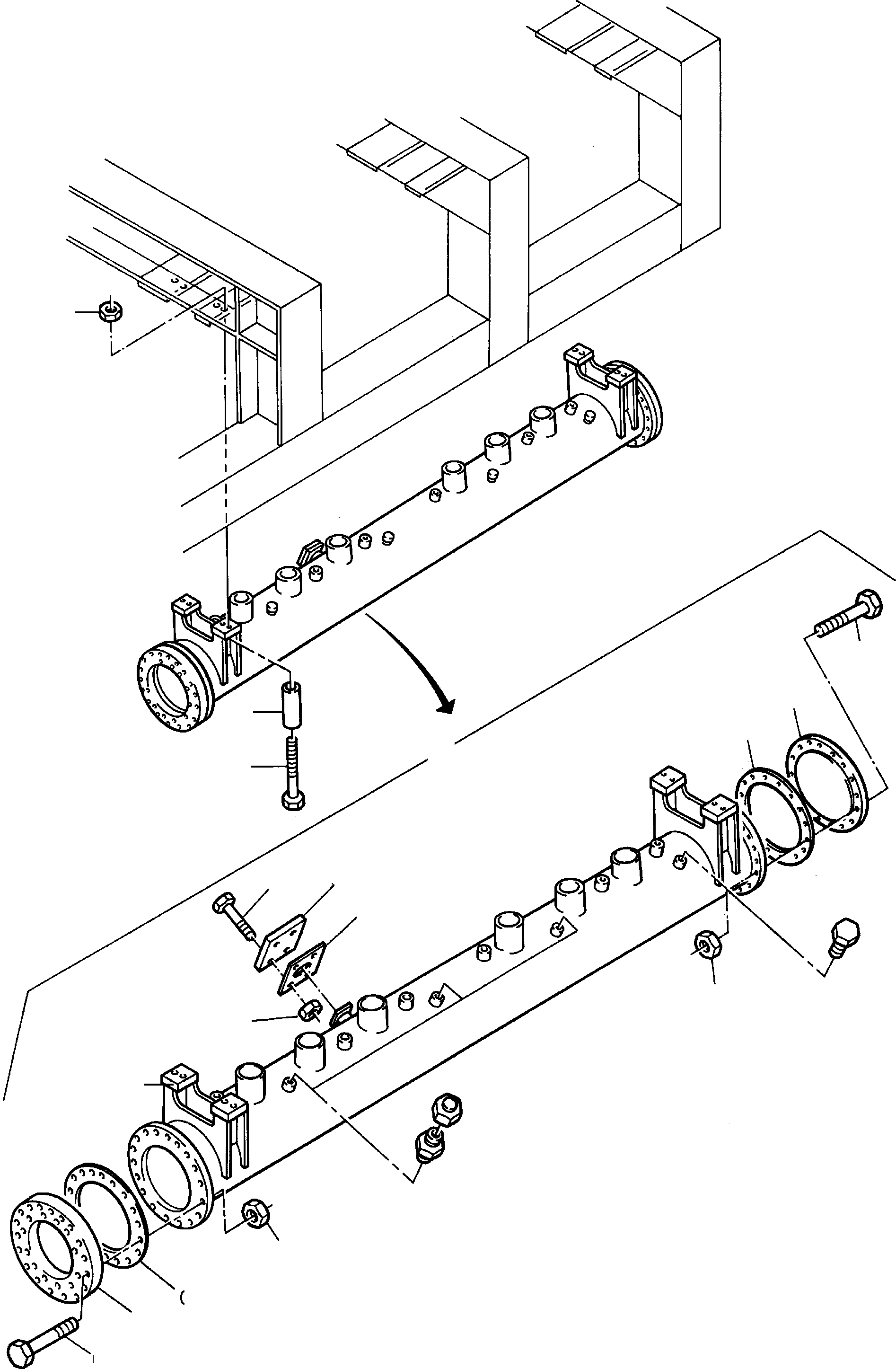 Suction tank 640 680 40 KOMATSU