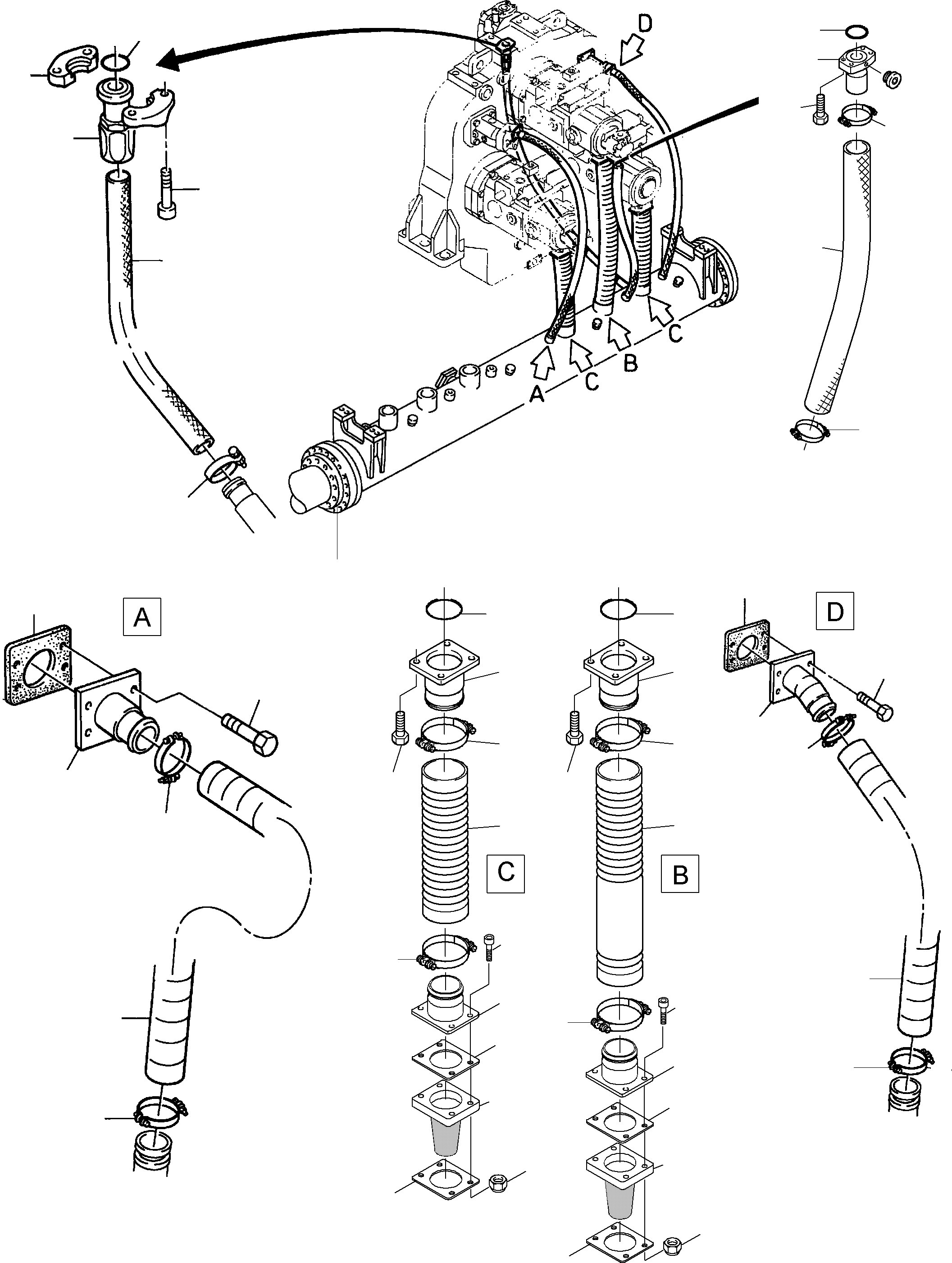Suction line 926 908 40 KOMATSU